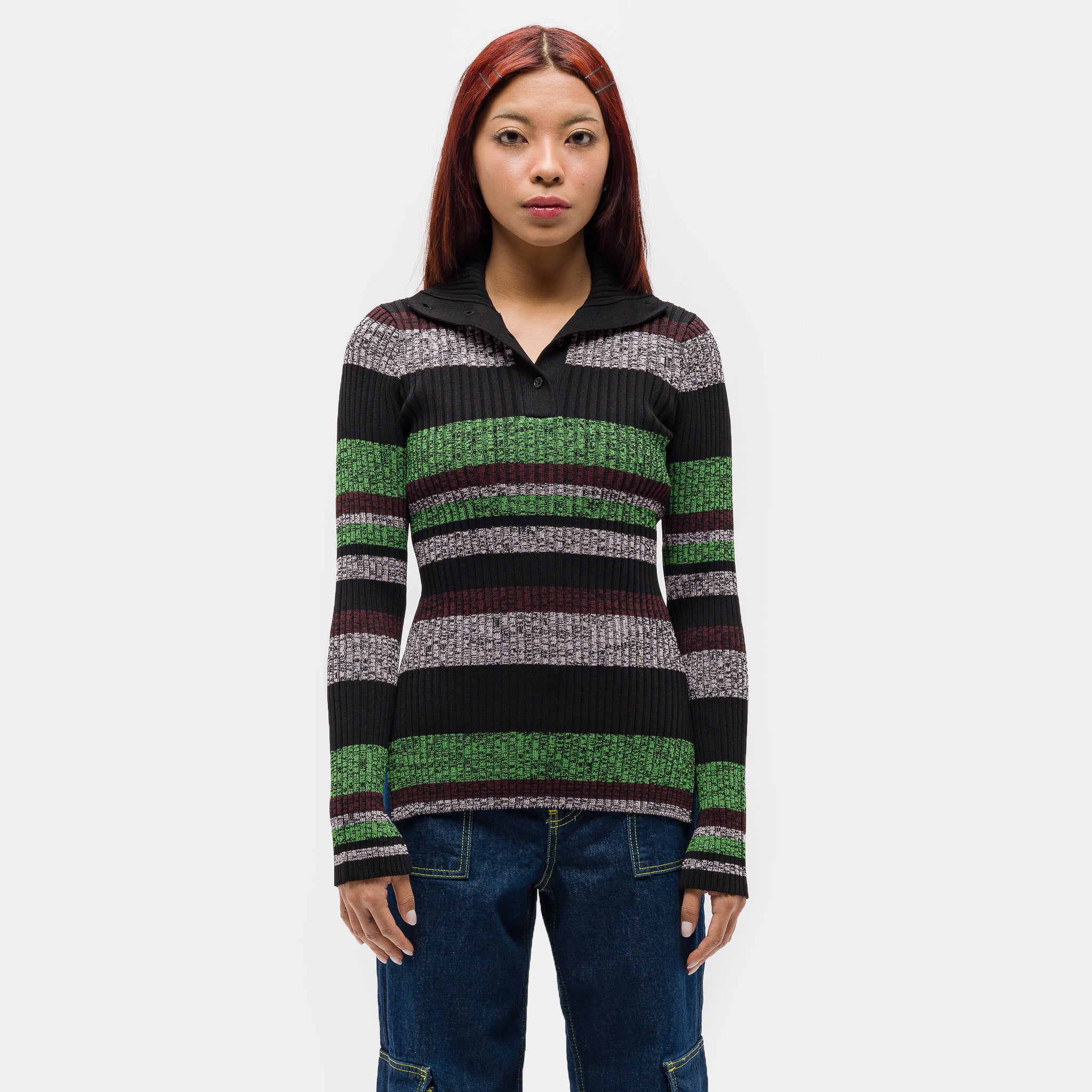 Button Up Blouse in Multicolor