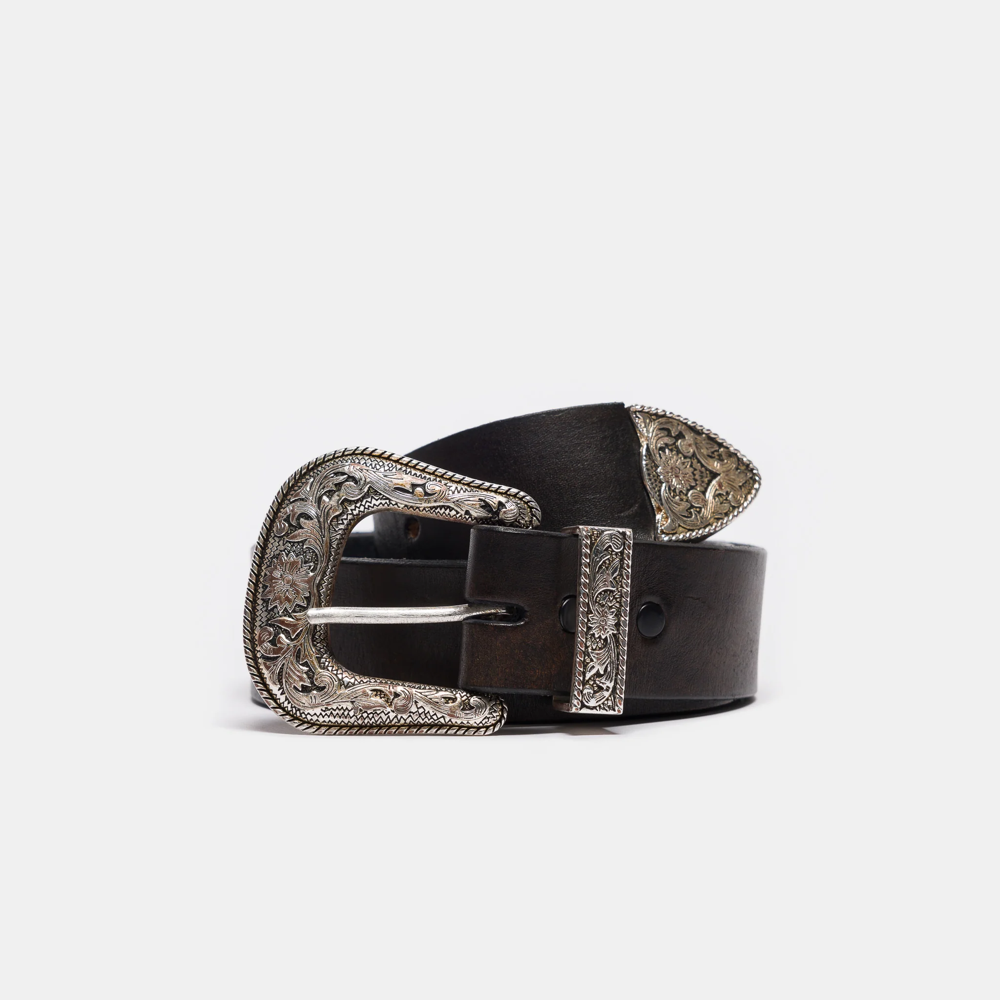 Caballero Belt in Black/Brown