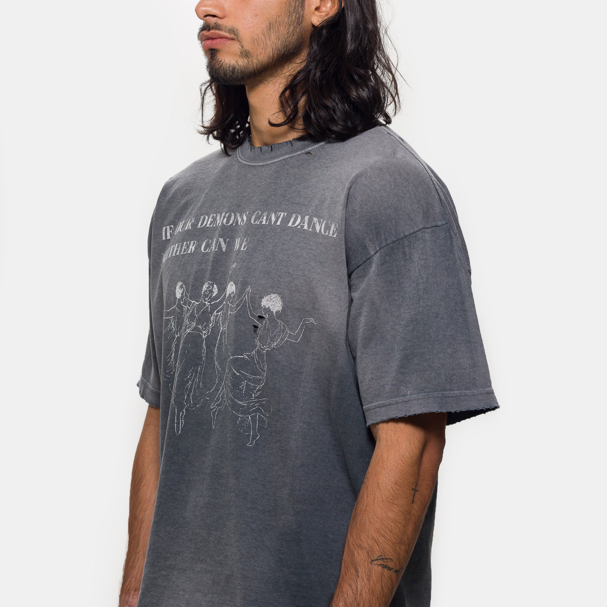 Can't Dance T-Shirt in Faded Black - Image 4