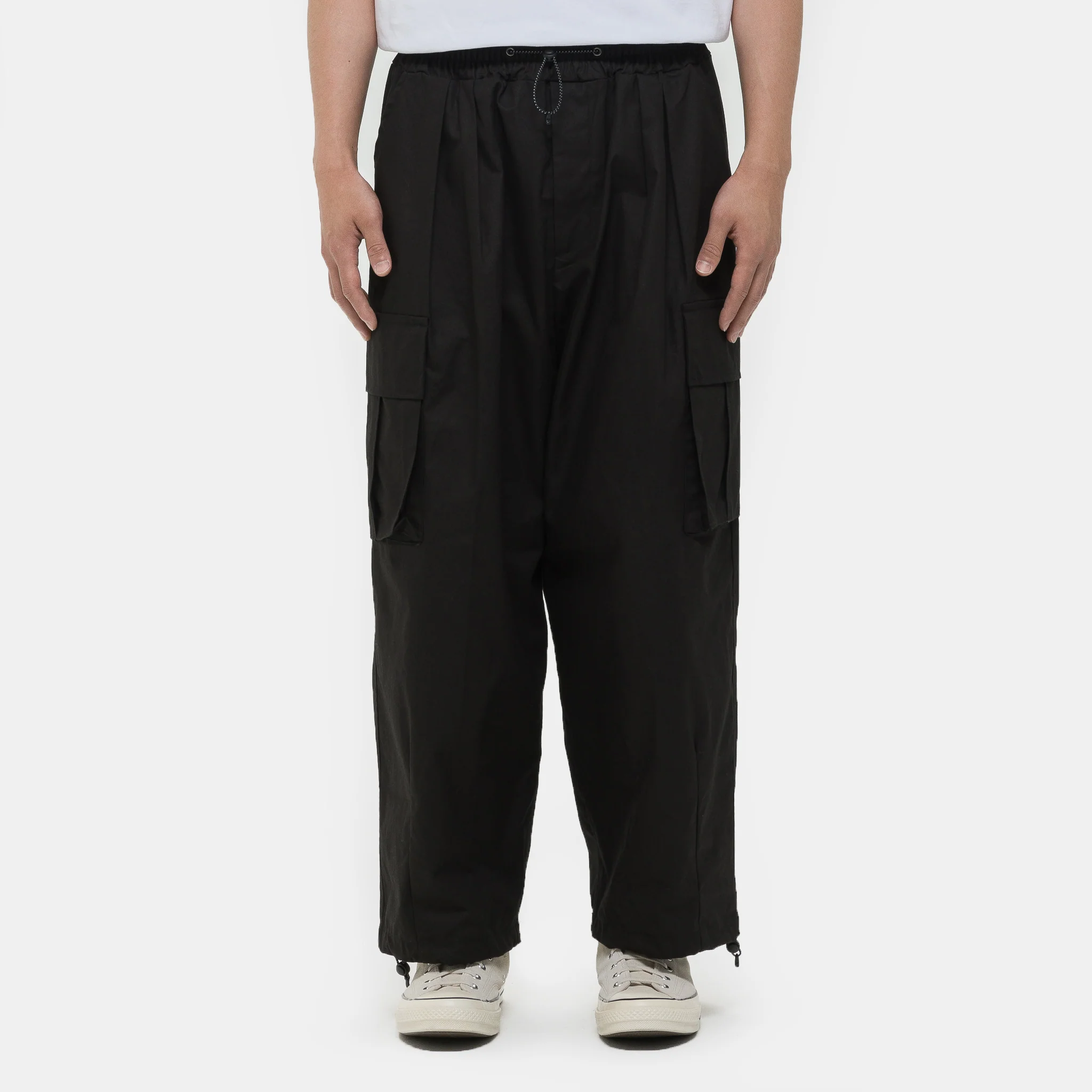Cargo String Balloon Pant in Black