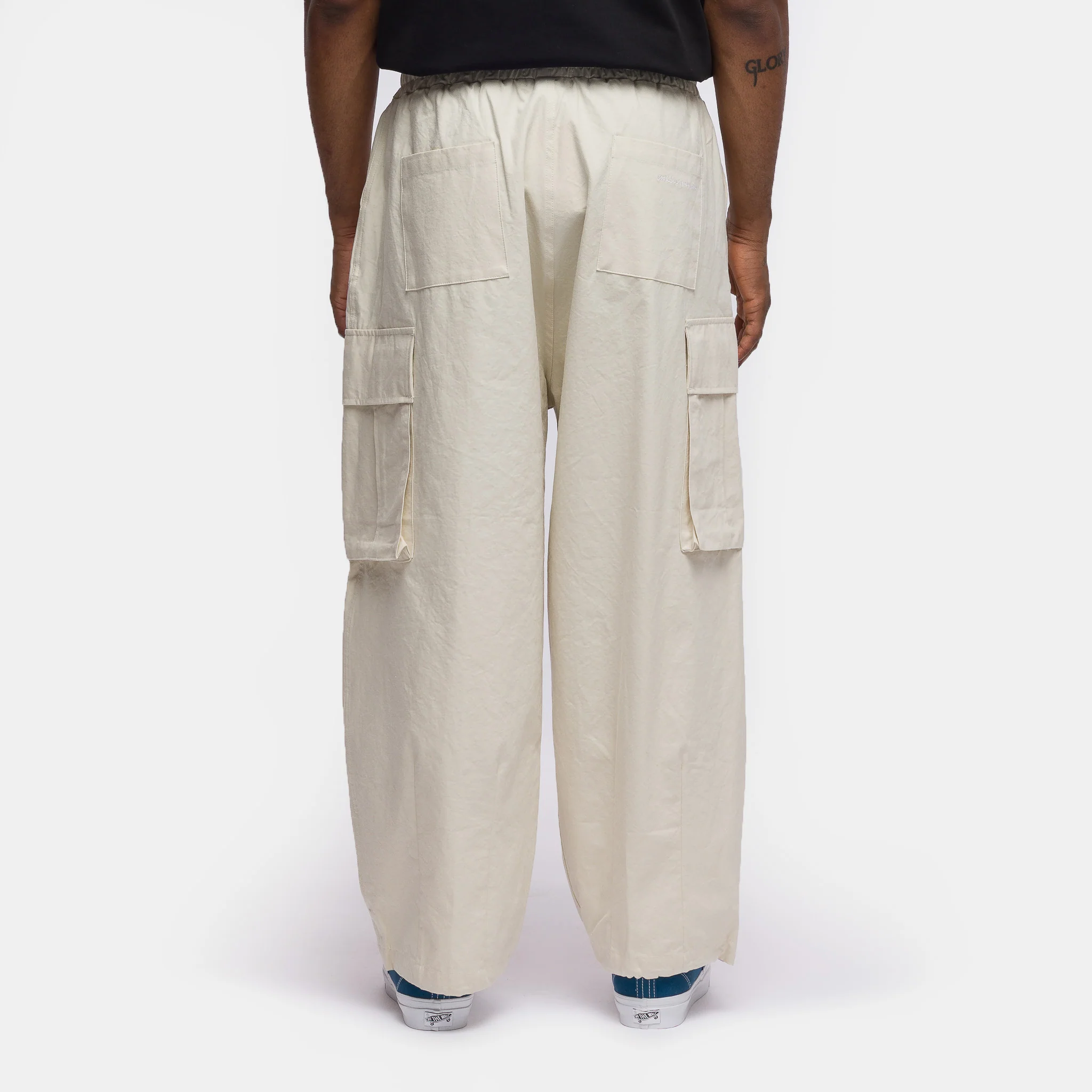 Cargo String Balloon Pant in Ivory - Image 3