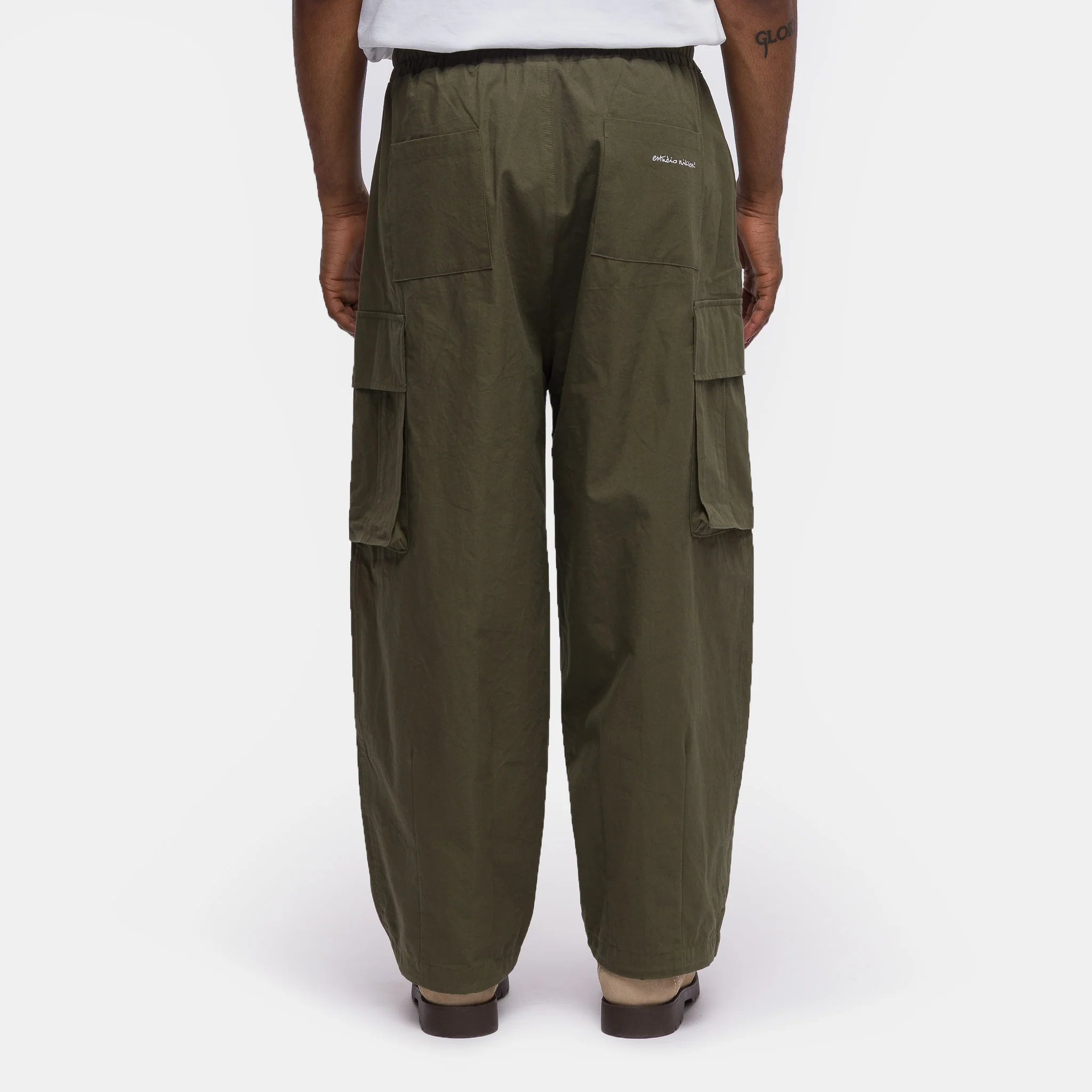 Cargo String Balloon Pant in Khaki - Image 3