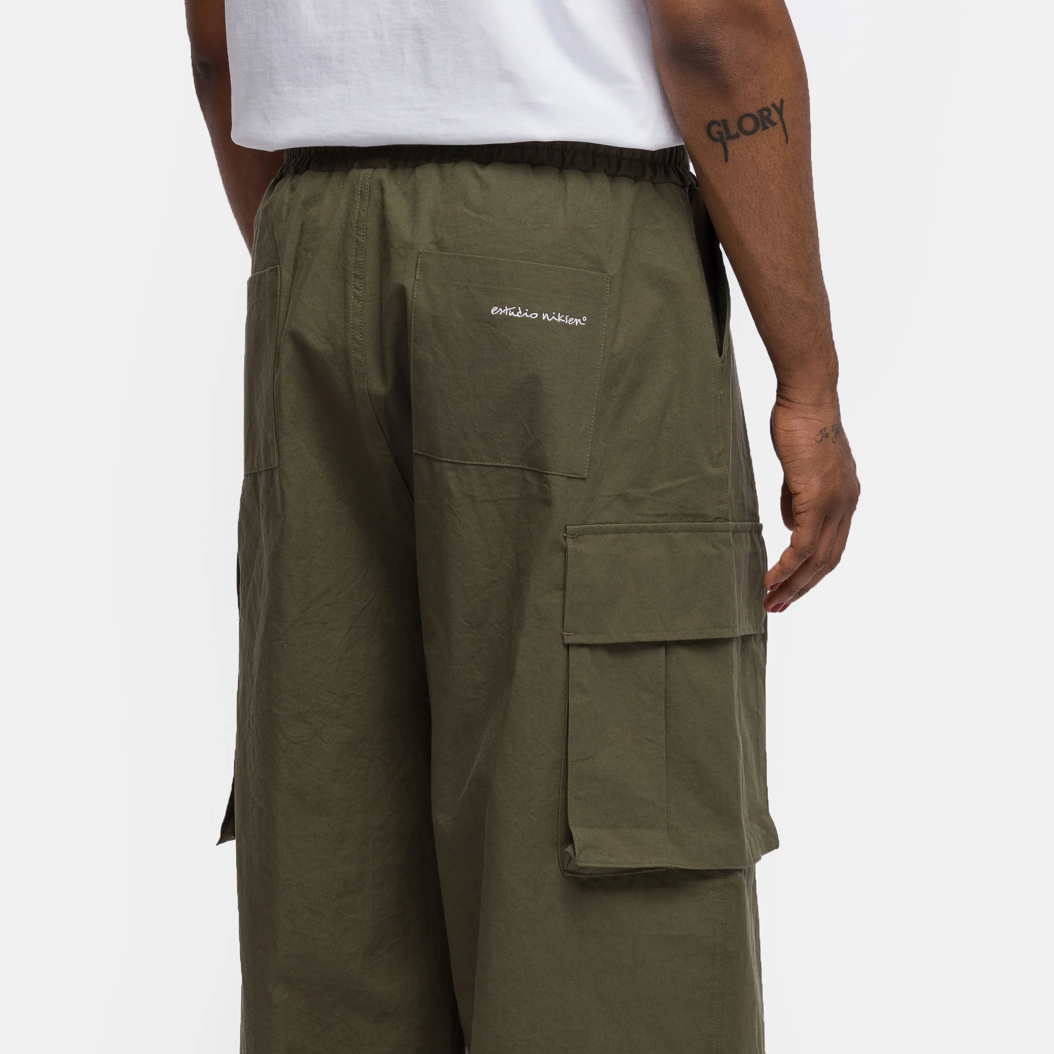 Cargo String Balloon Pant in Khaki - Image 5