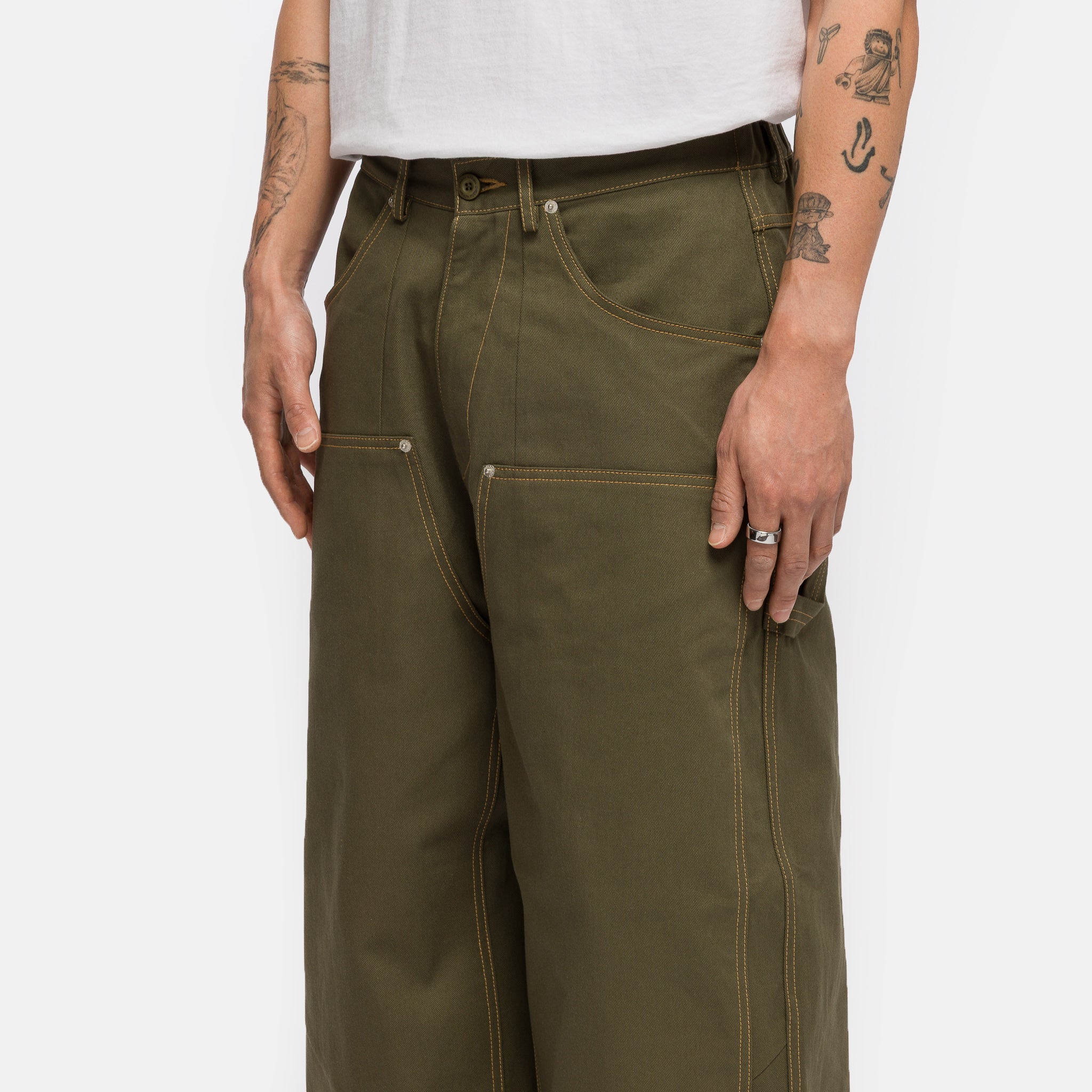 Carpenter Balloon Pants V2 in Khaki - Image 4
