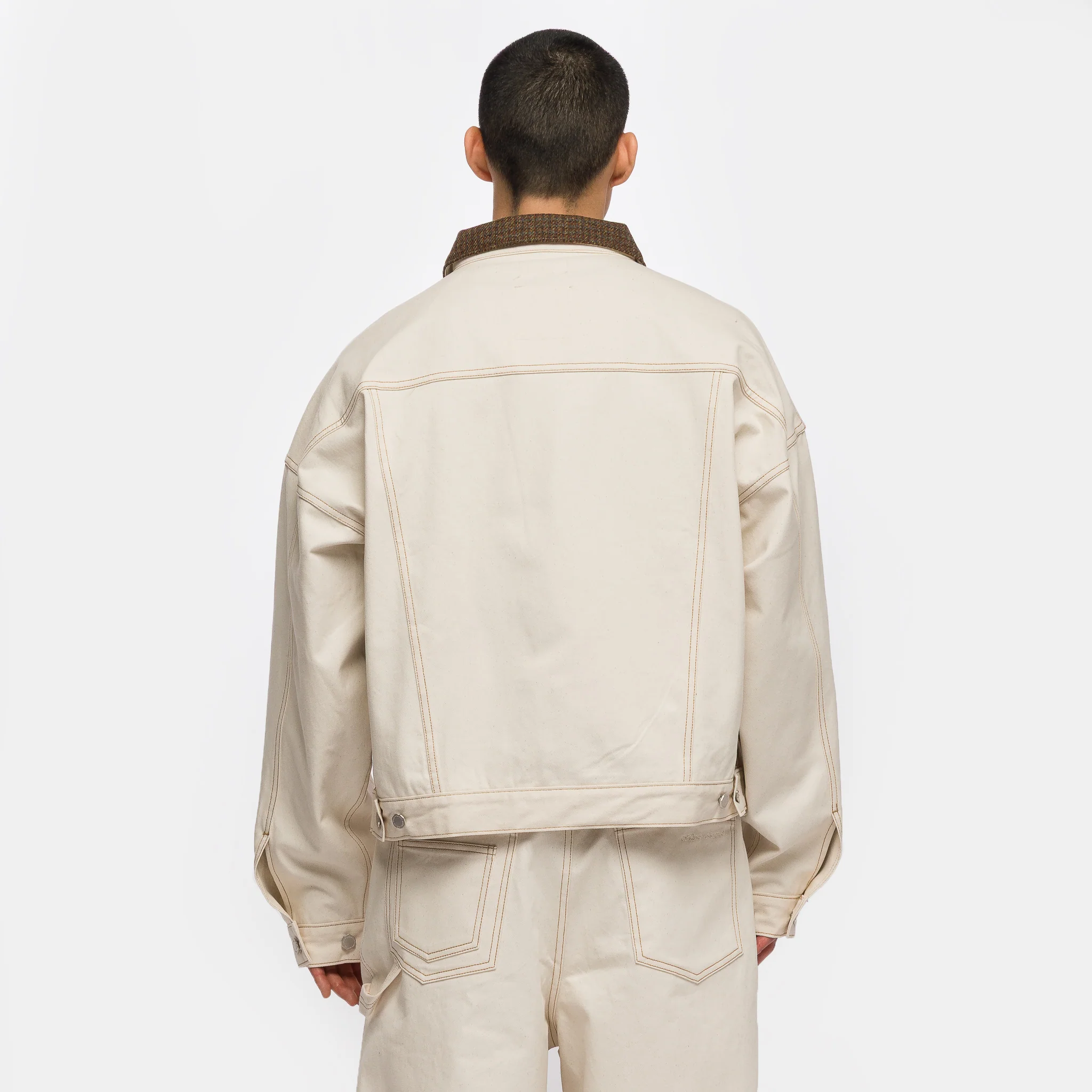 Carpenter Collar Jacket in Ivory - Image 3