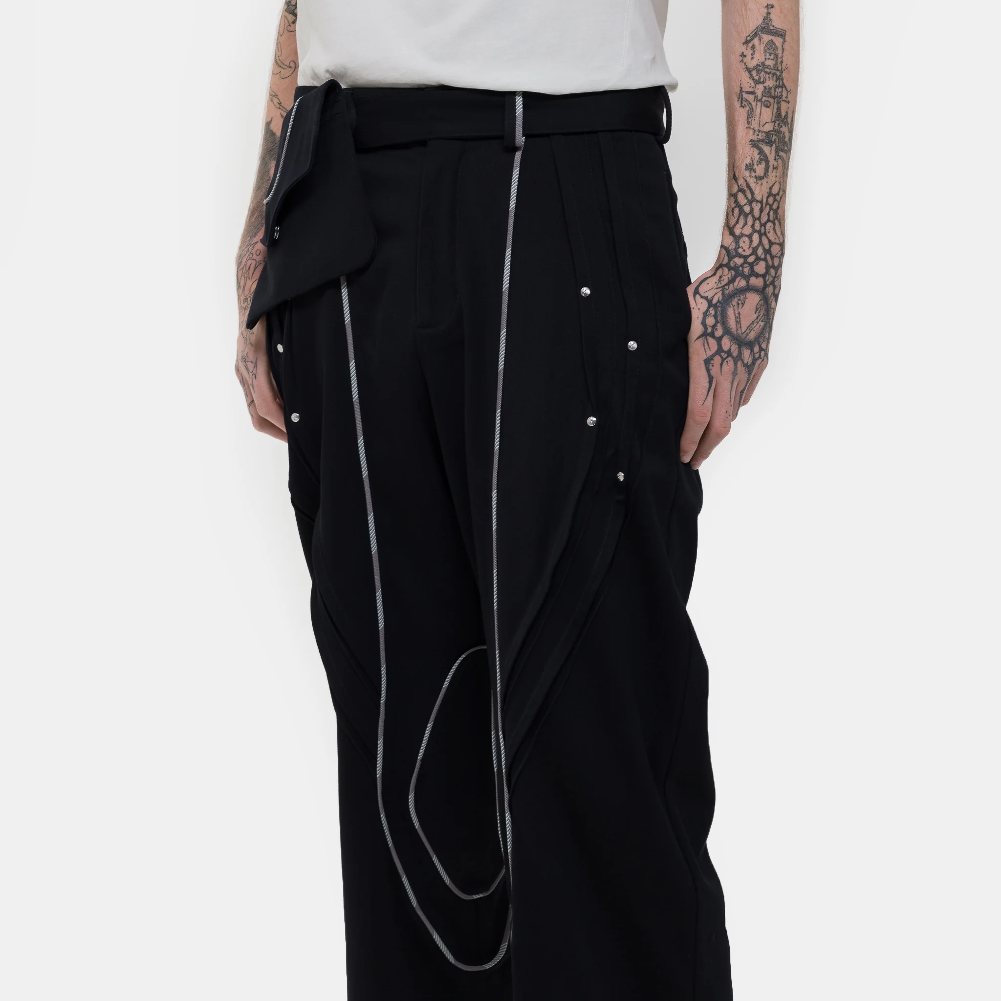 Chalice Trousers with Bag in Black - Image 4