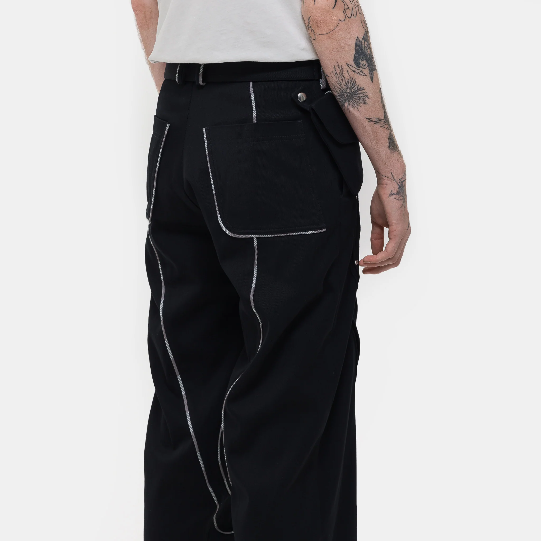 Chalice Trousers with Bag in Black - Image 5