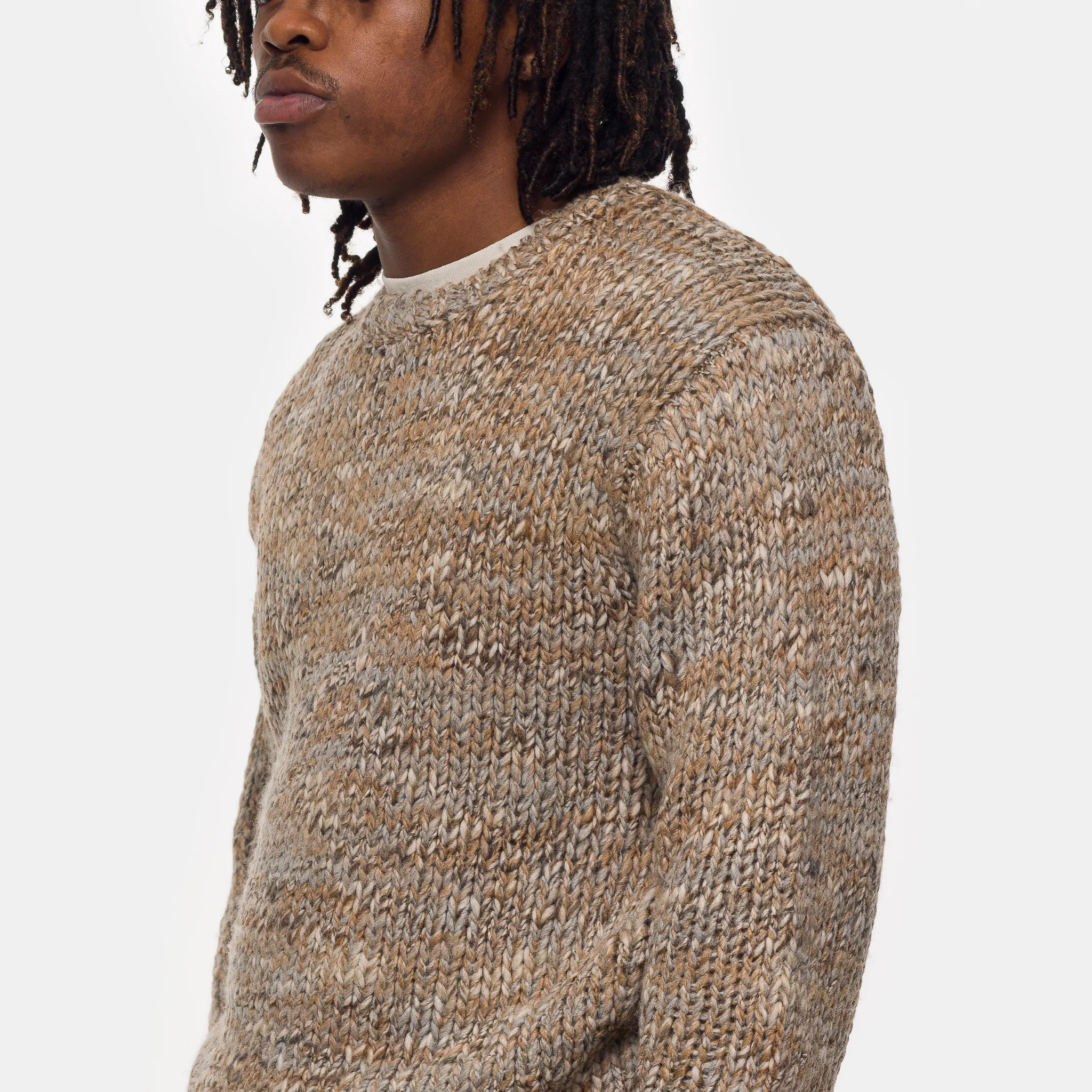 Chunky Knit Sweater in Beige - Image 4
