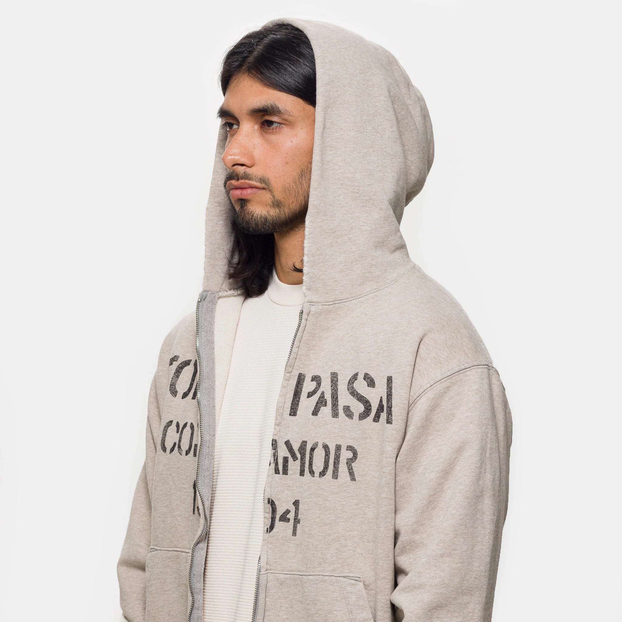 Con Amor Hoodie in Grey - Image 4