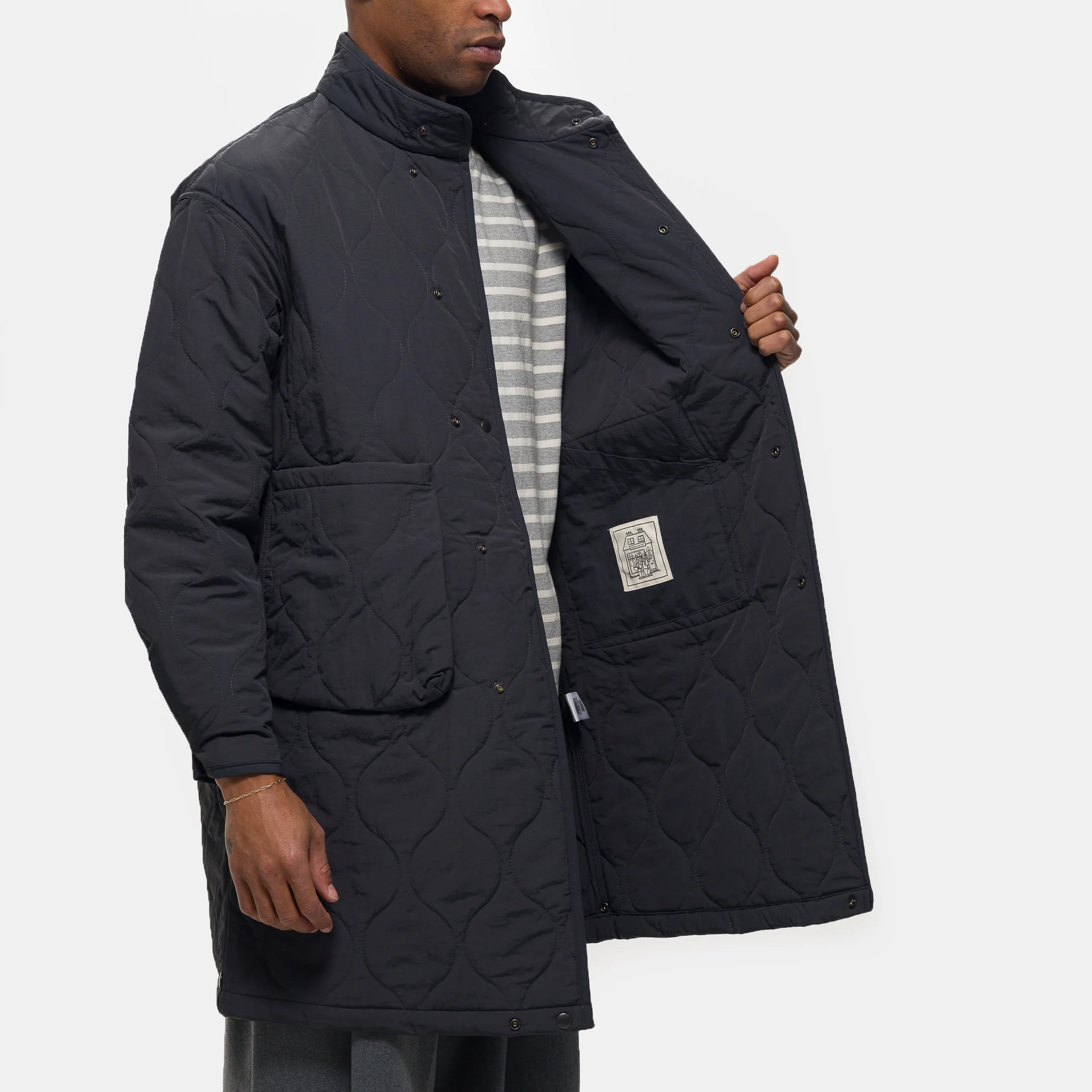 Convertible Padded Jacket in Grey - Image 5