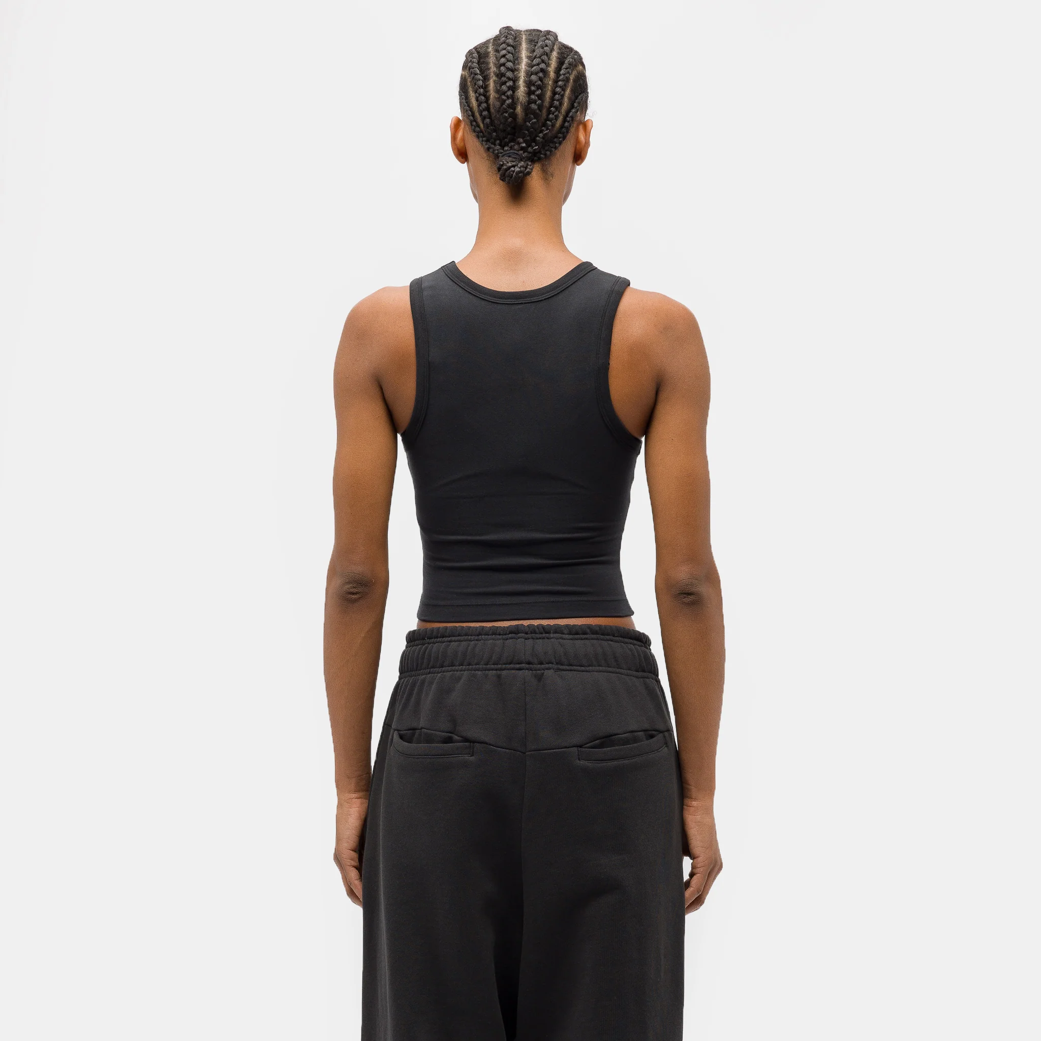 Cropped Tank in Black - Image 3