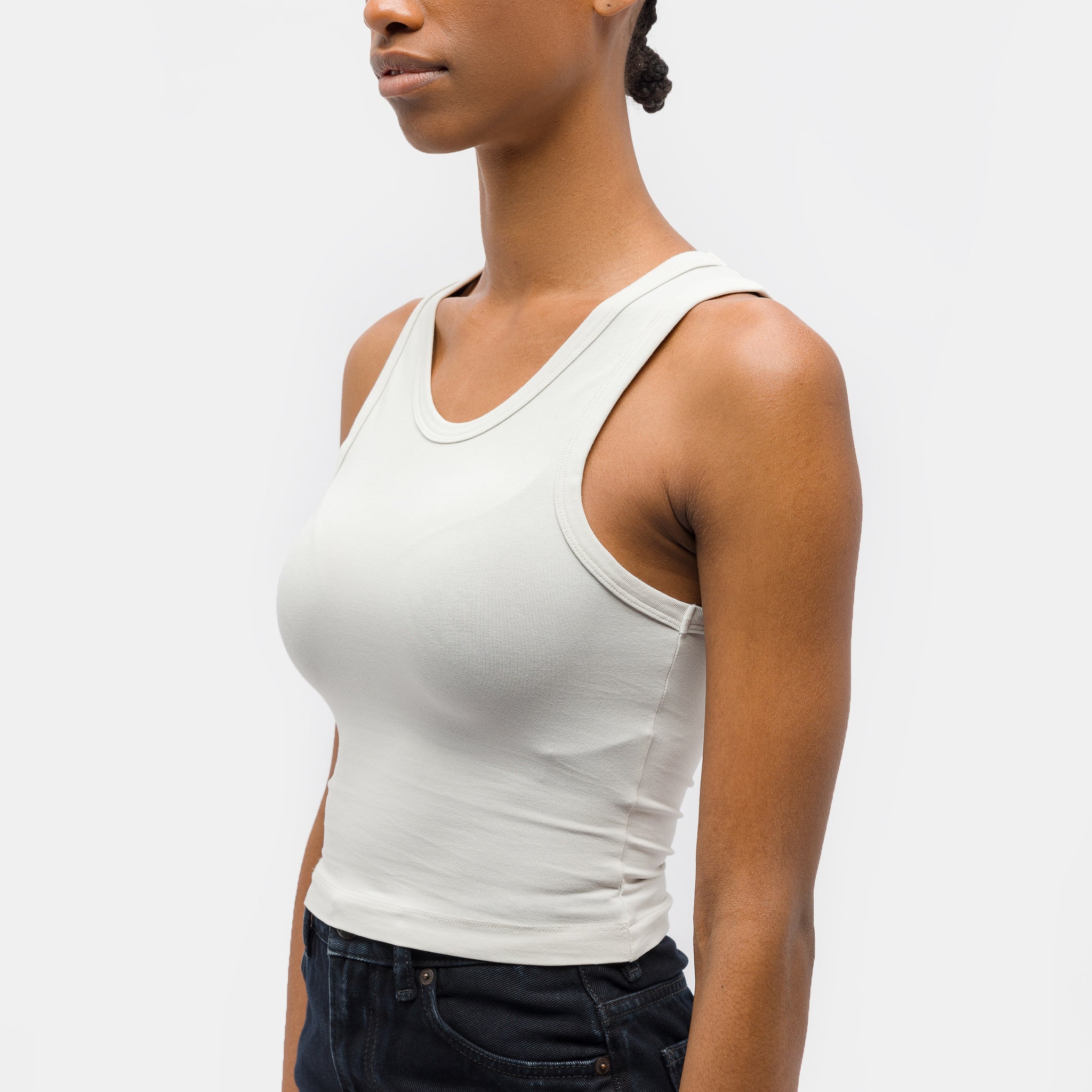 Cropped Tank in White - Image 4
