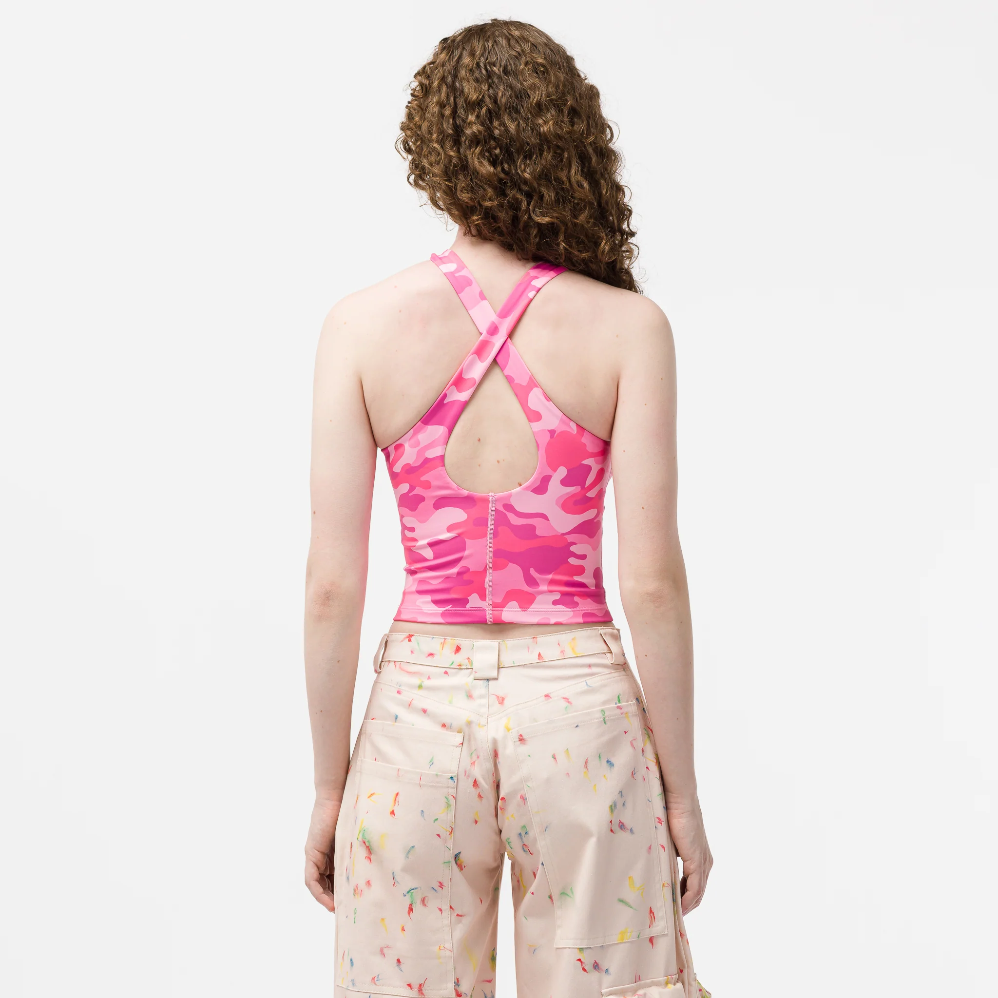 Cross My Heart Halter Top in Pink - Image 3
