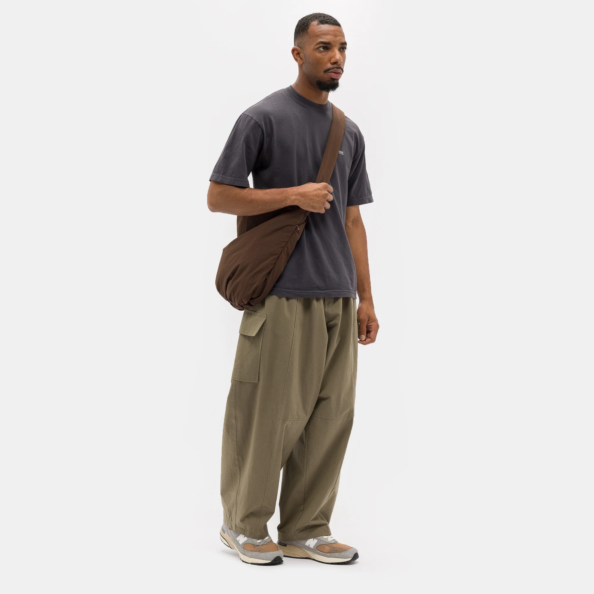 Crossbody Padded Bag in Brown - Image 5