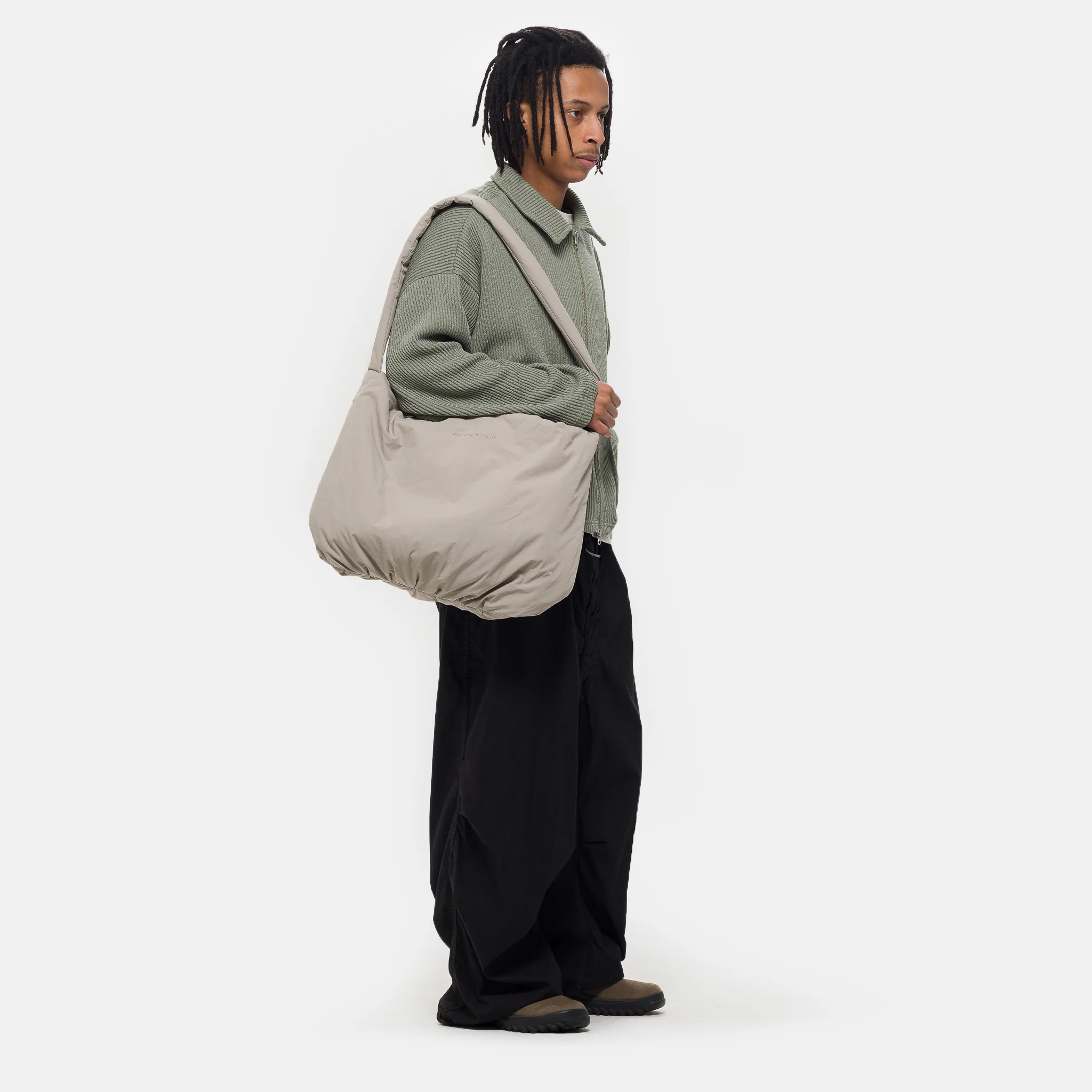 Crossbody Padded Bag in Grey - Image 5