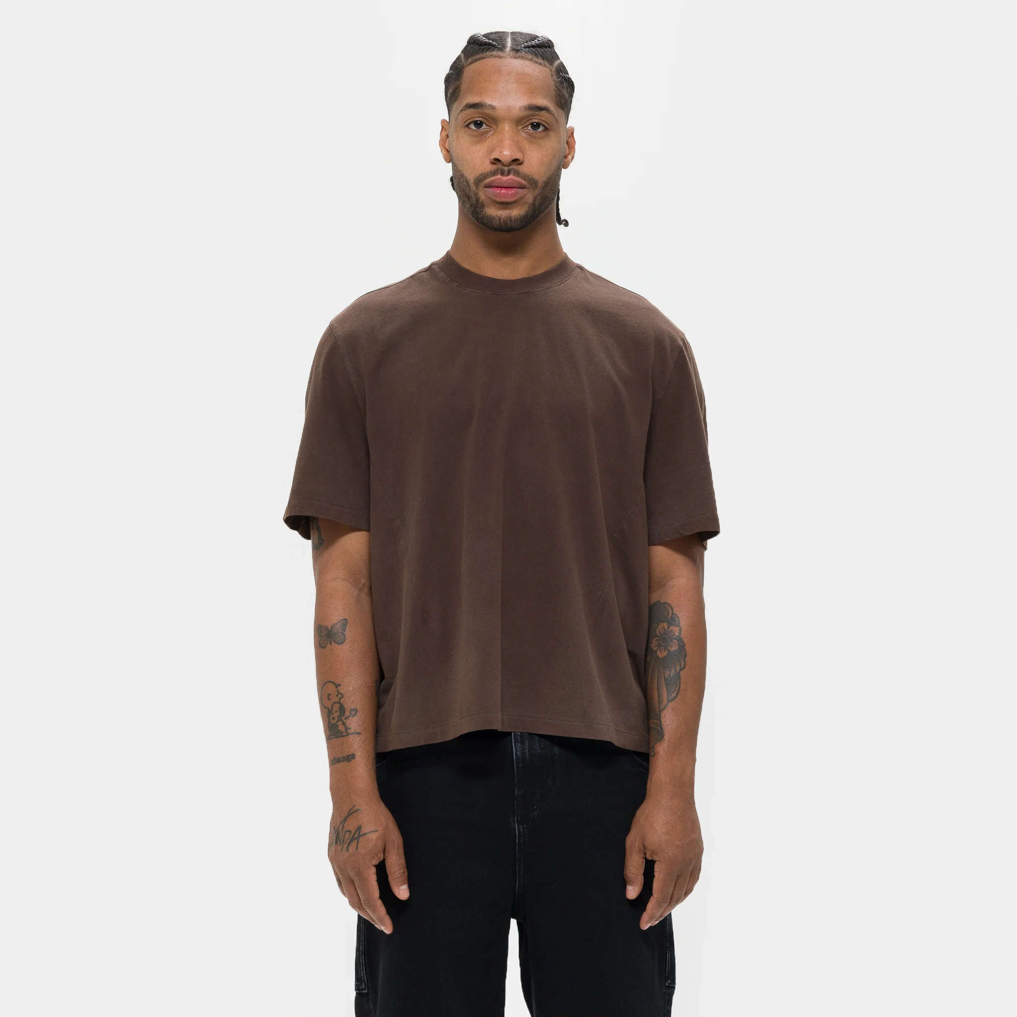 Dart Tee in Brown