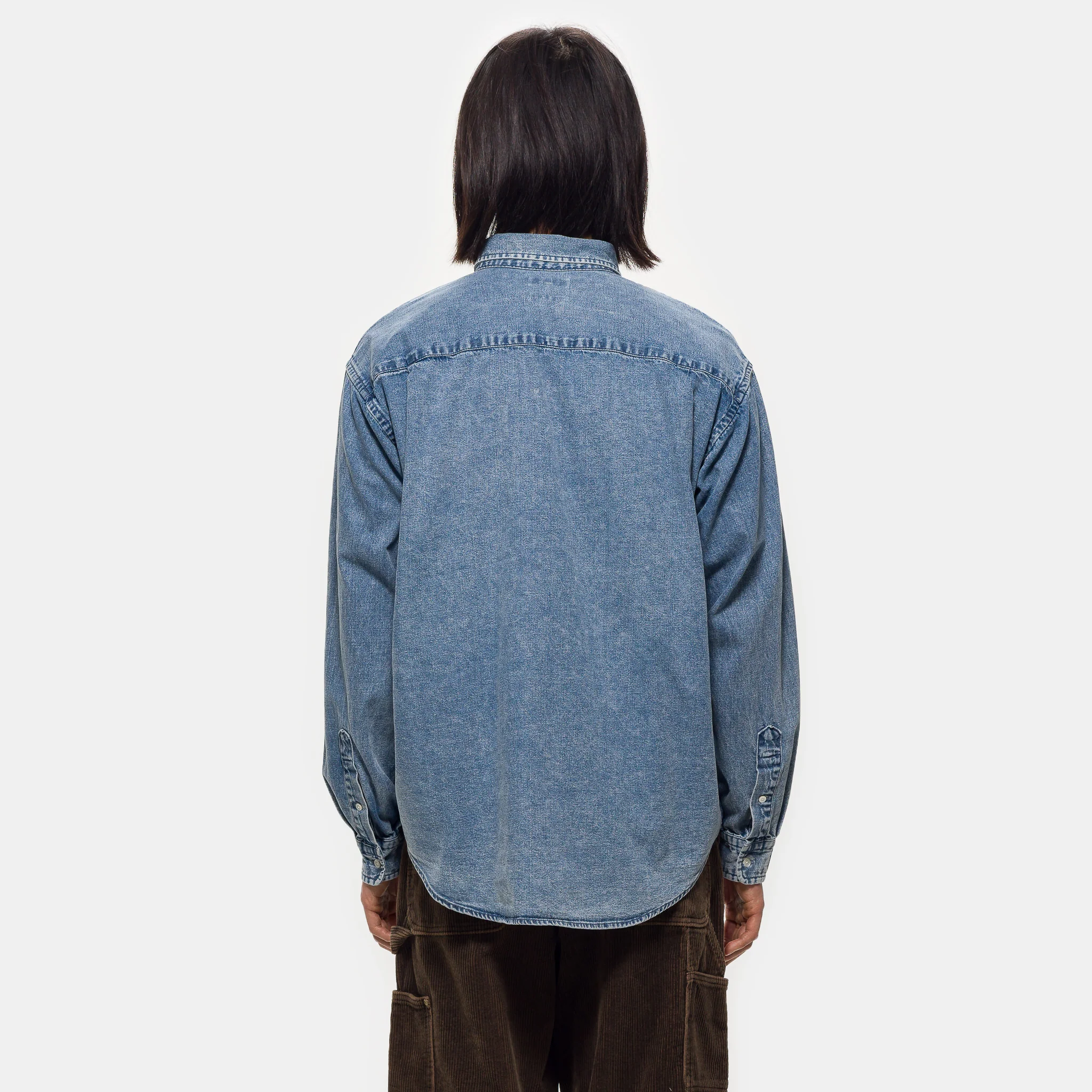 Denim Button Down Shirt in Indigo - Image 3