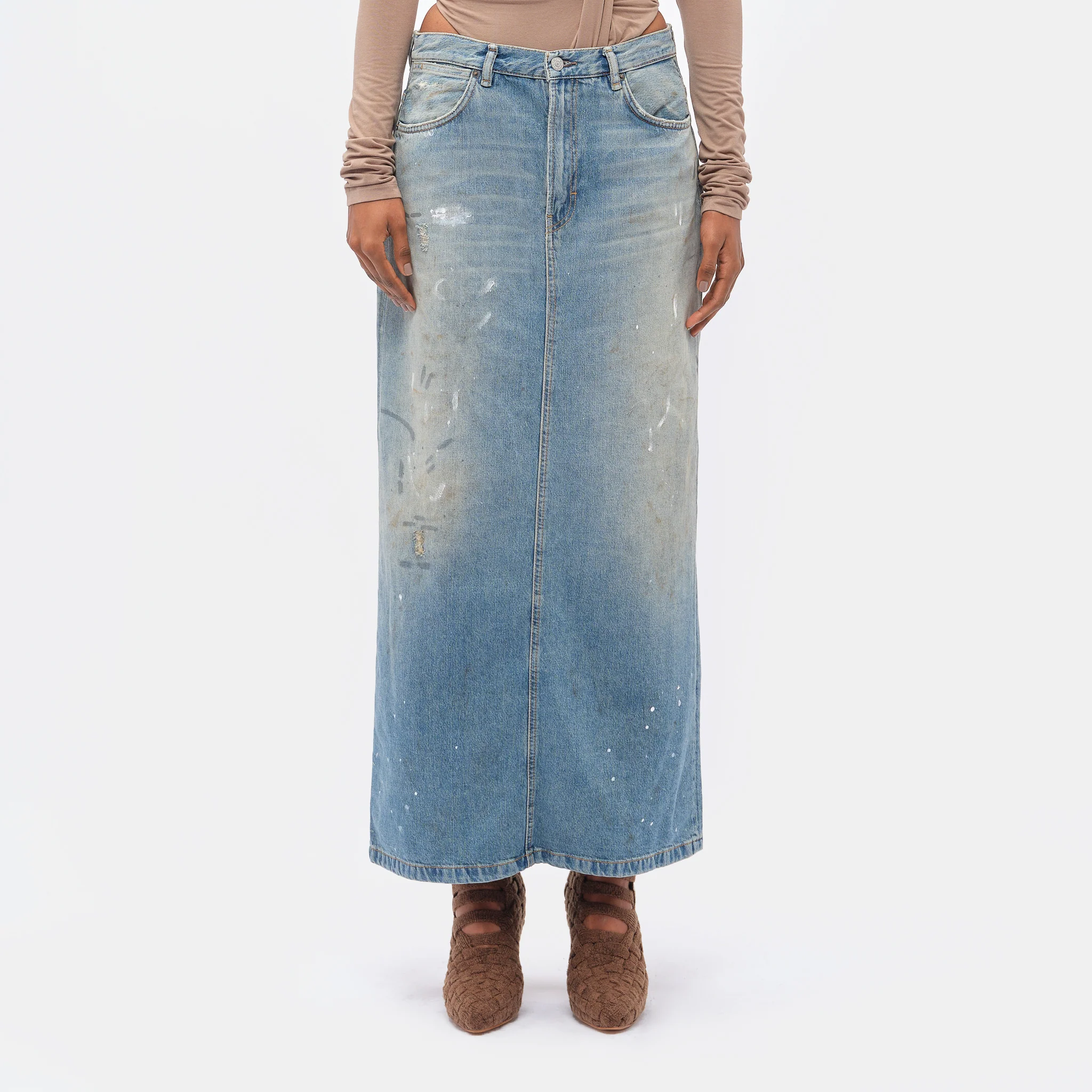 Denim Skirt in Blue