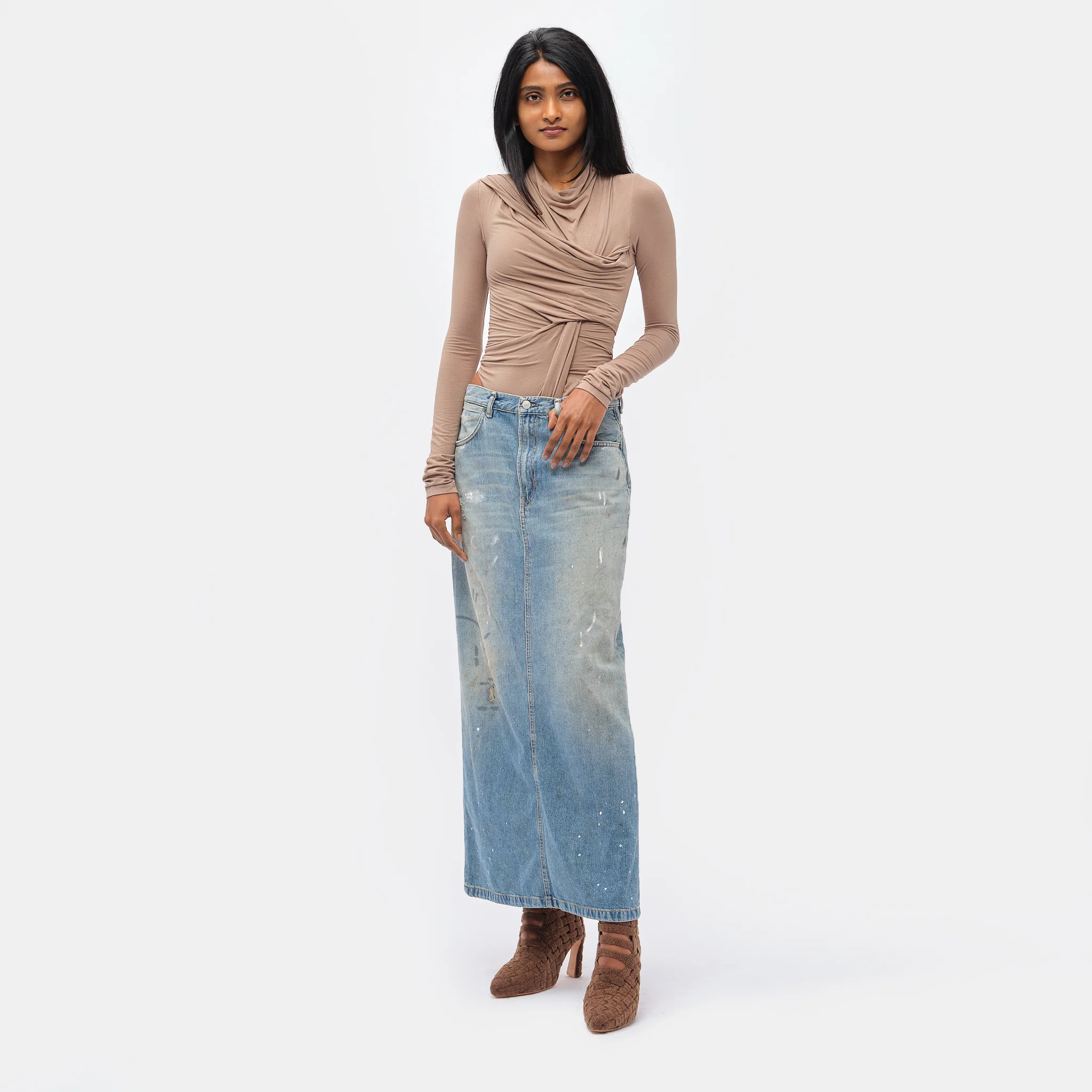 Denim Skirt in Blue - Image 2