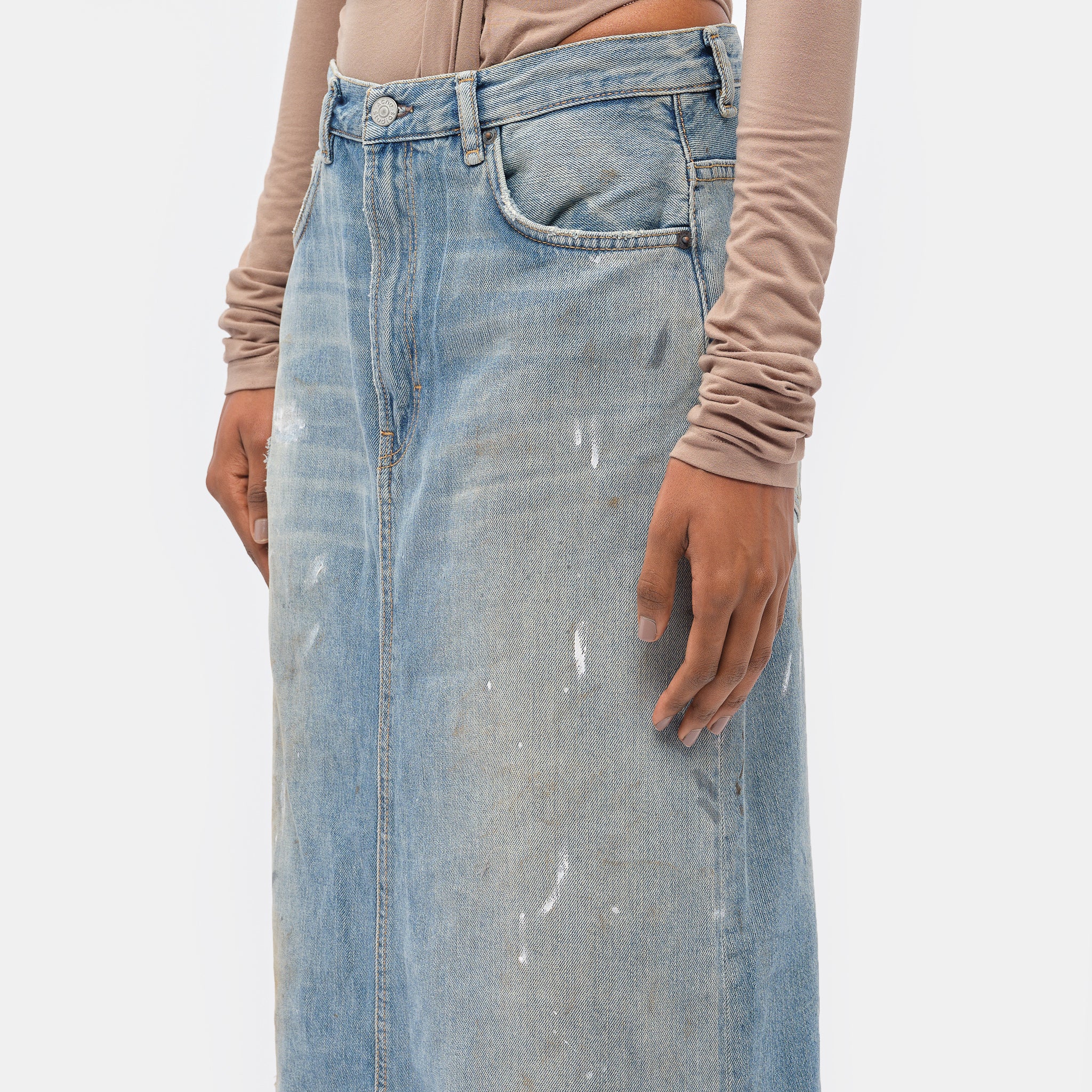 Denim Skirt in Blue - Image 4