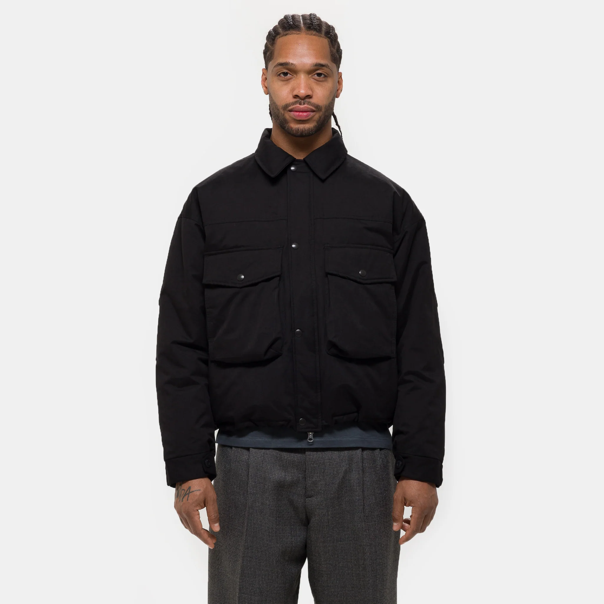 Down Pocket Jacket in Black