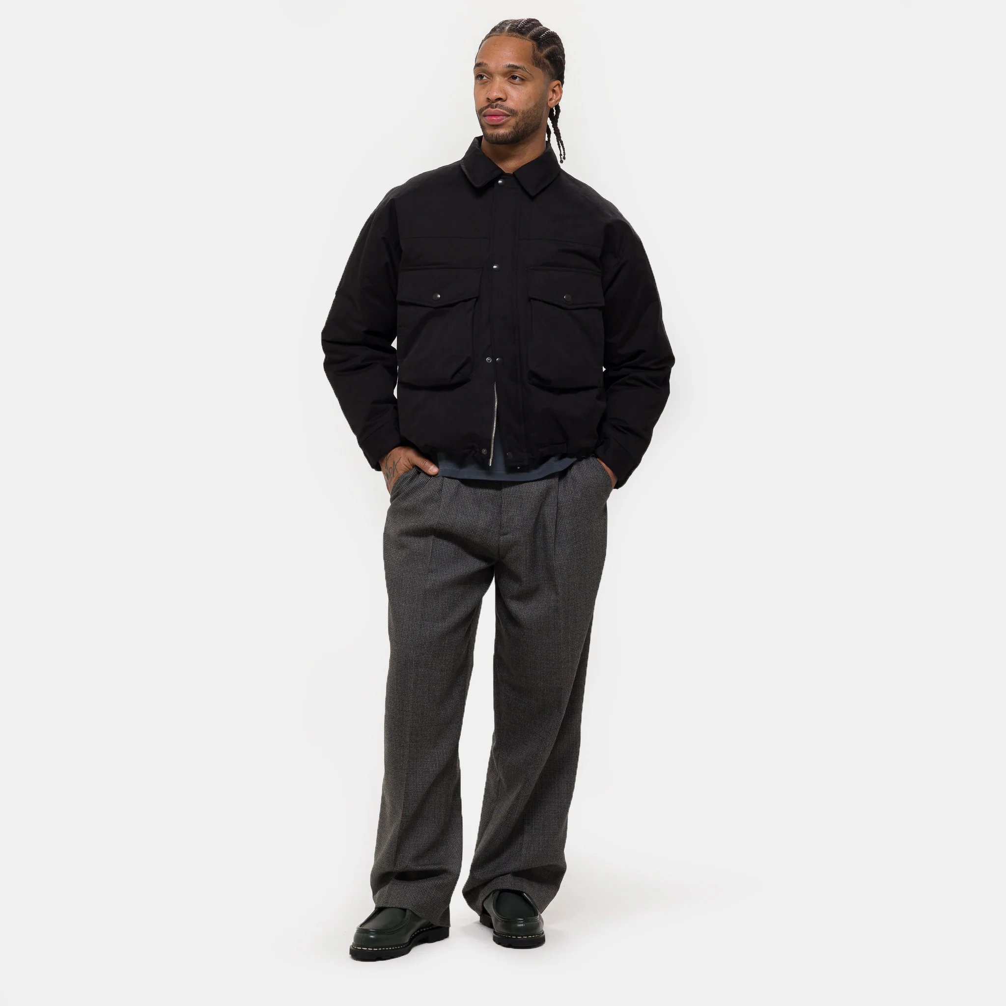 Down Pocket Jacket in Black - Image 2