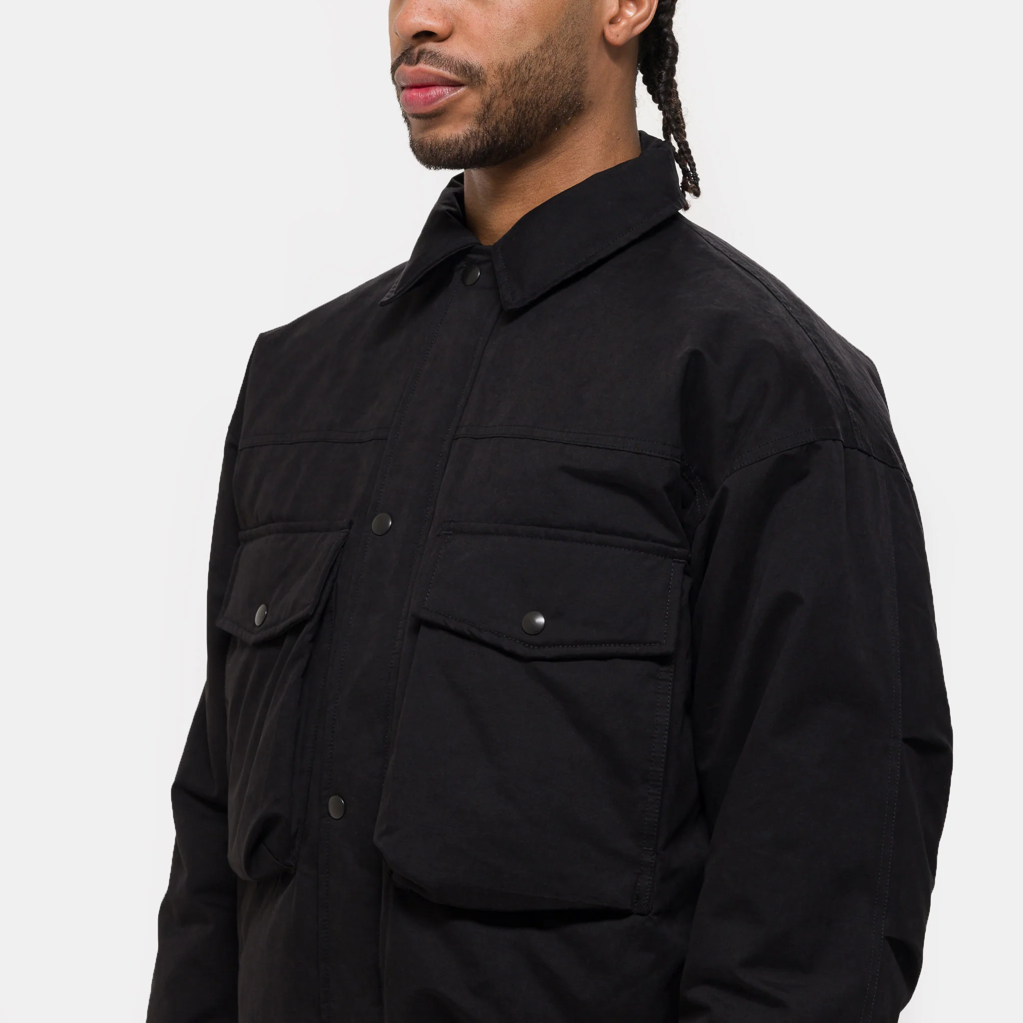 Down Pocket Jacket in Black - Image 4