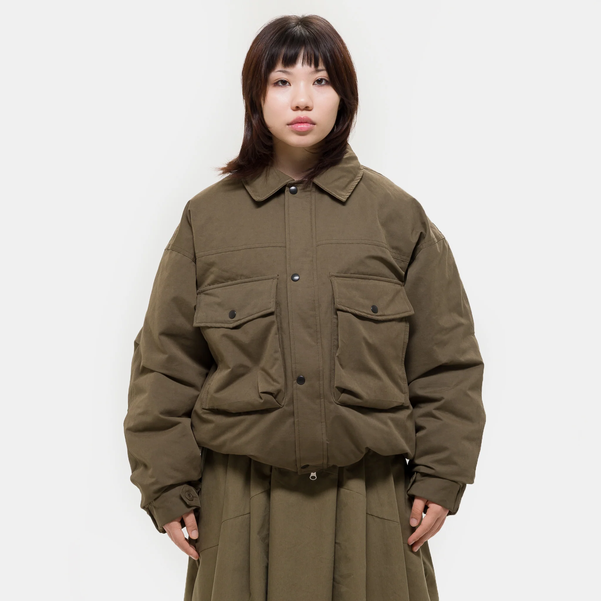 Down Pocket Jacket in Khaki