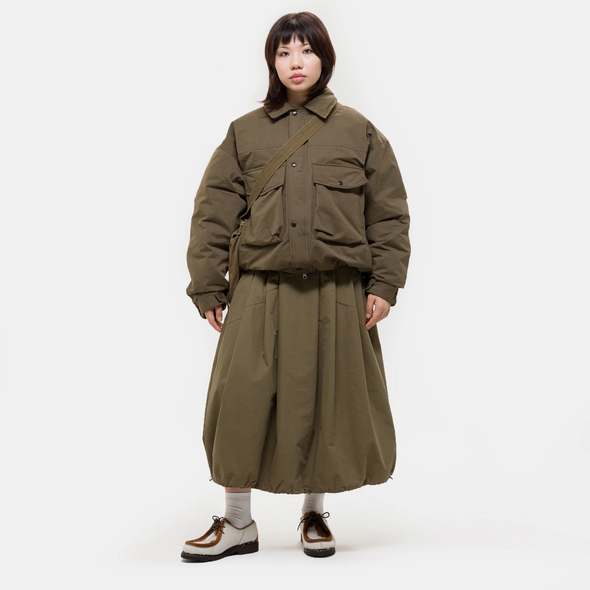 Down Pocket Jacket in Khaki - Image 2