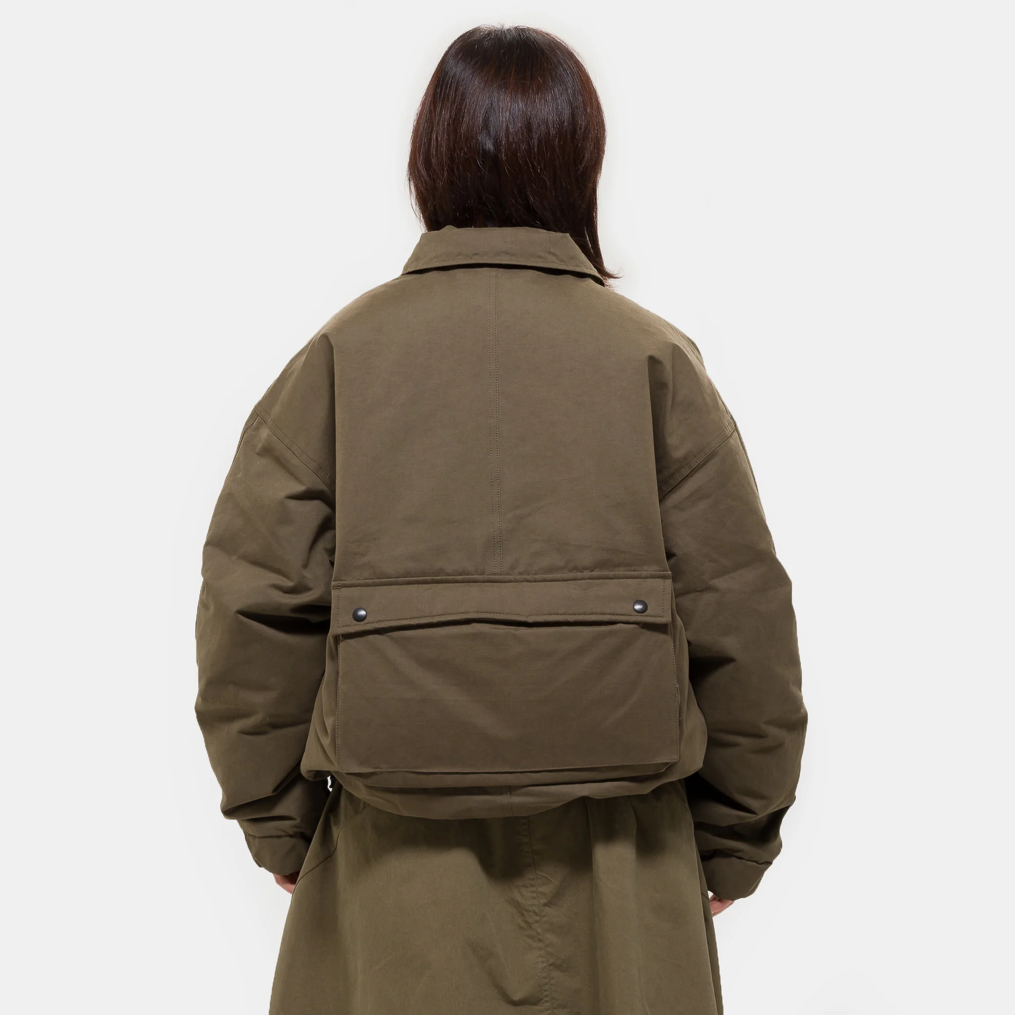 Down Pocket Jacket in Khaki - Image 3