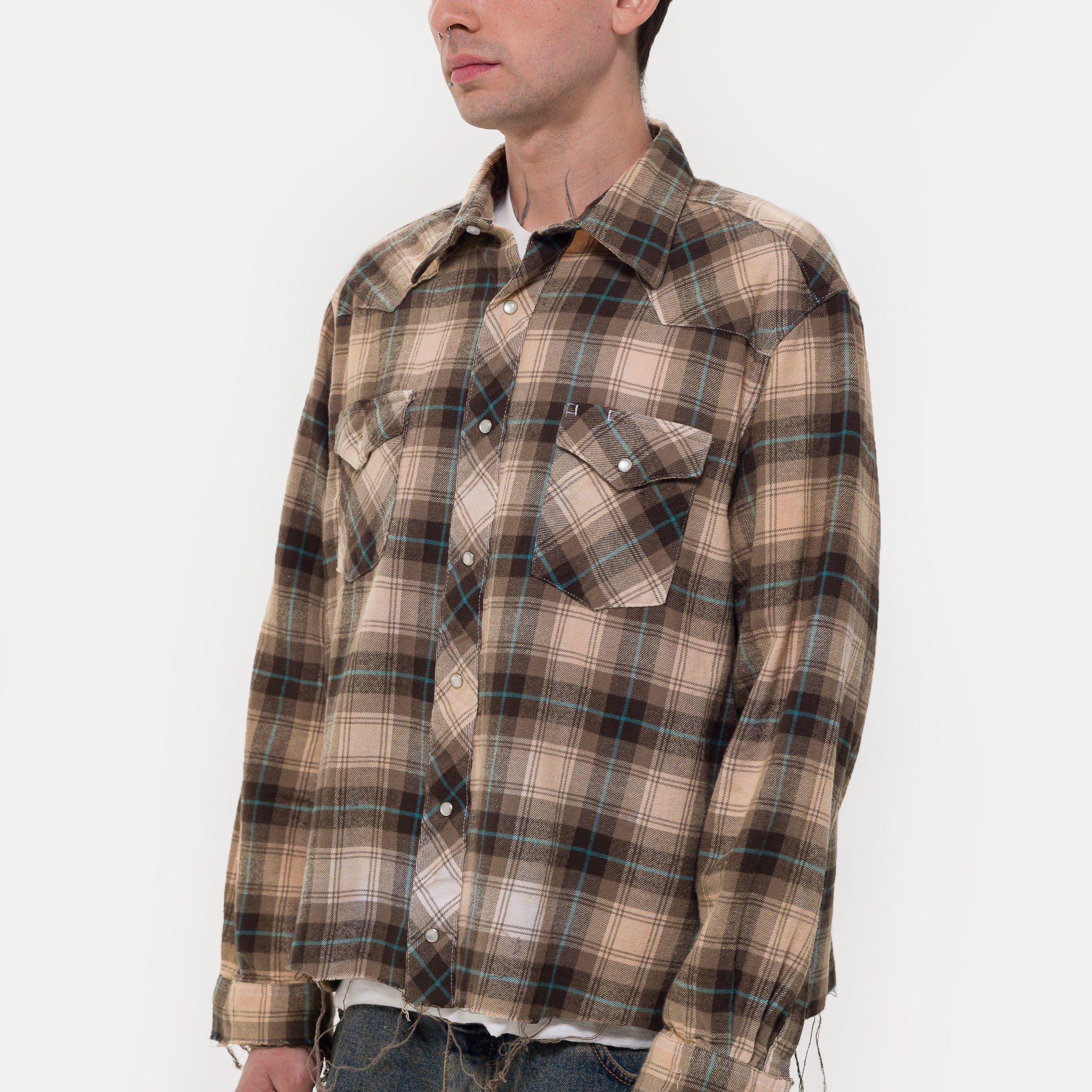 Drifter Flannel Shirt in Brown - Image 4