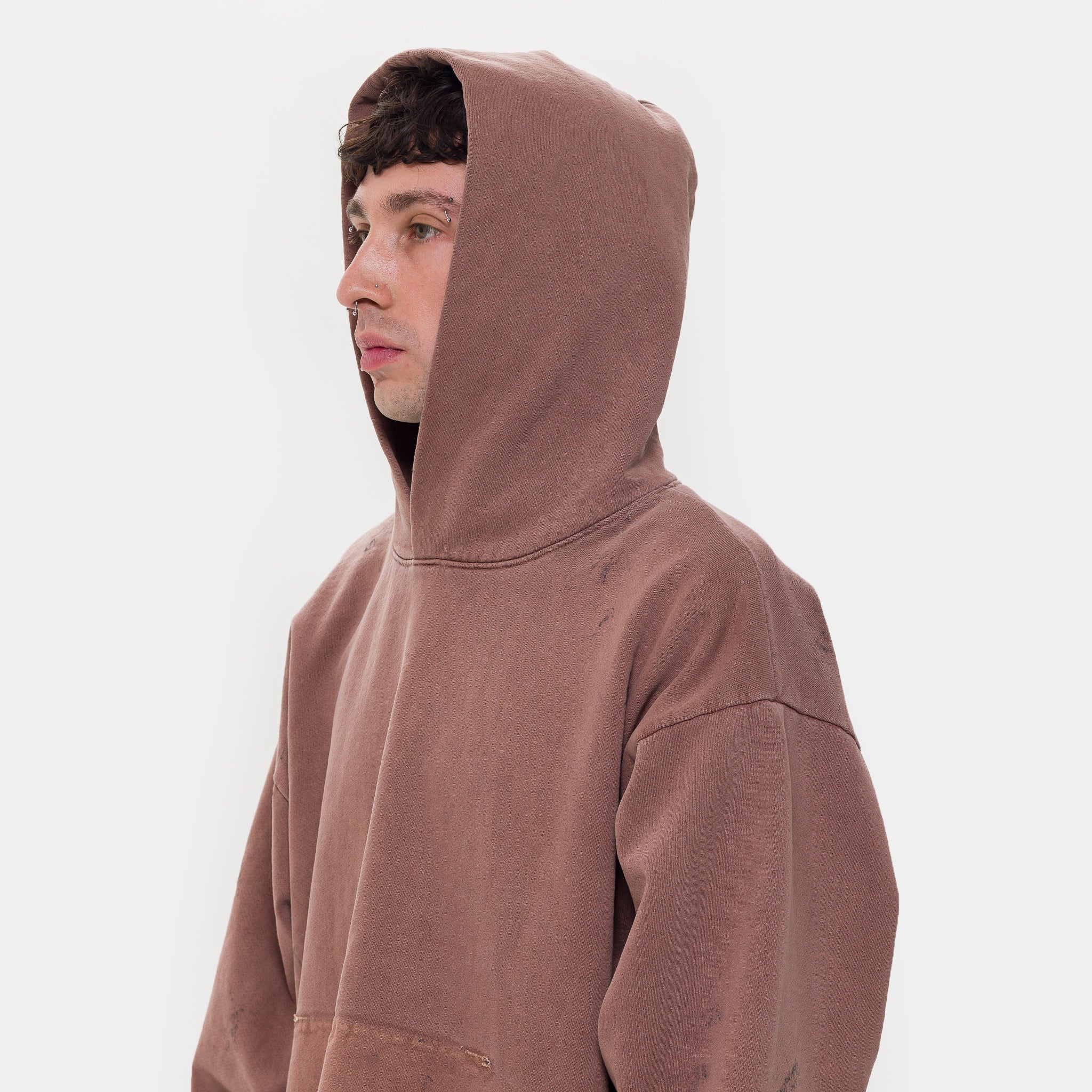 Drifter Hooded Sweatshirt in Clay - Image 4