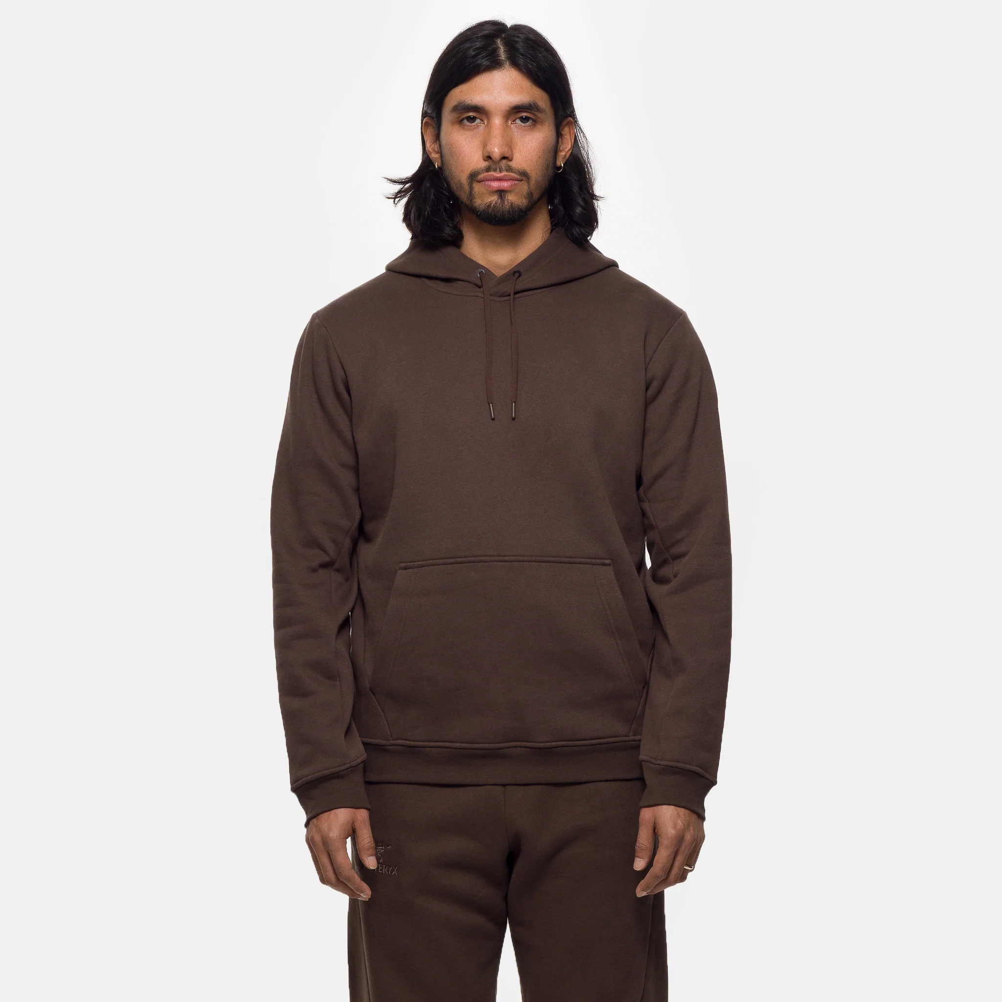 Emblem Fleece Hoodie in Carob