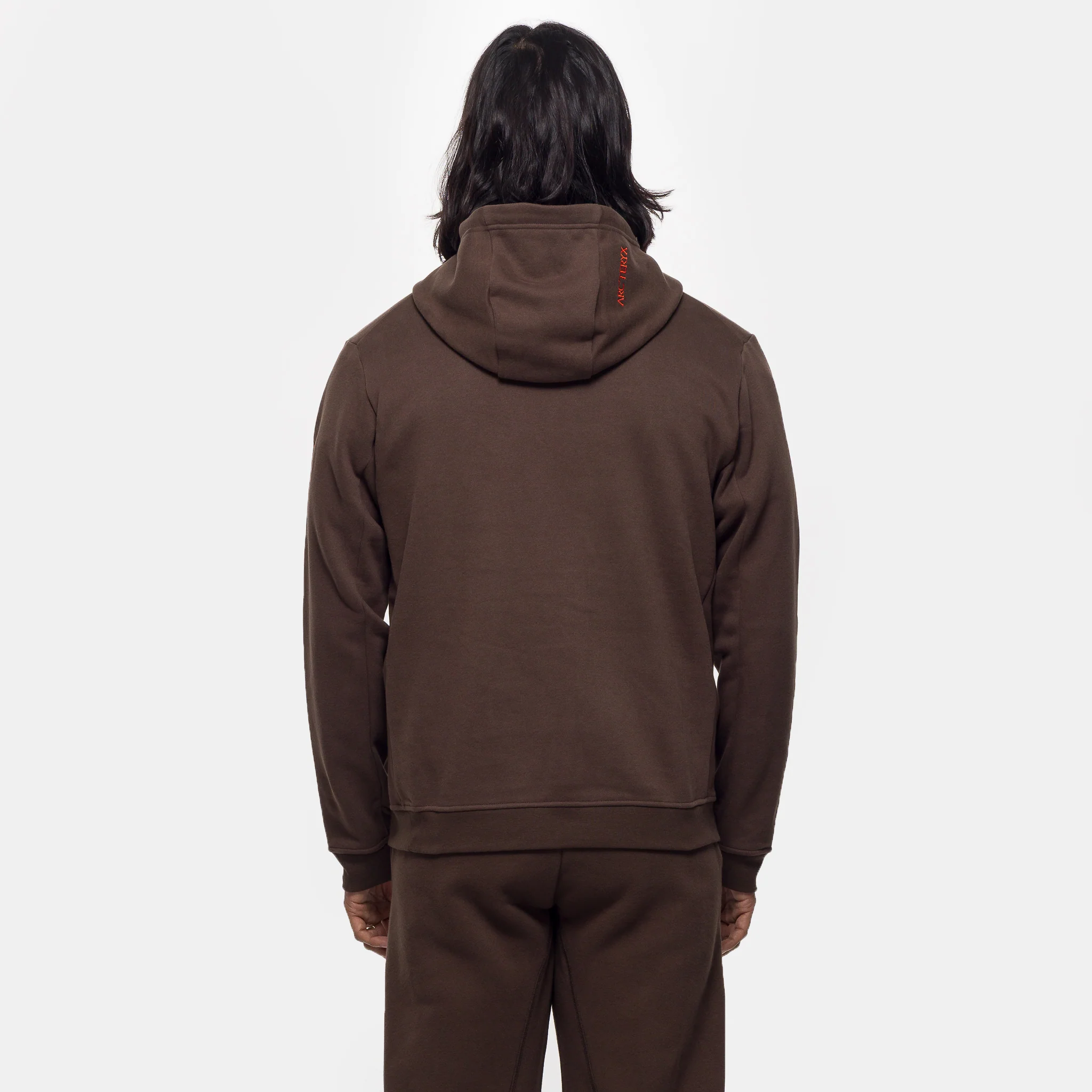 Emblem Fleece Hoodie in Carob - Image 3