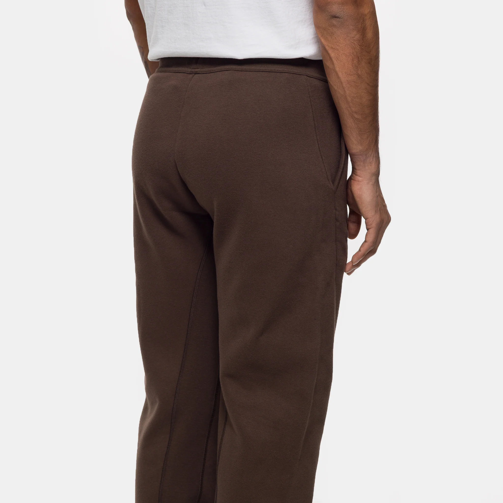 Emblem Fleece Jogger Sweatpant in Carob - Image 5