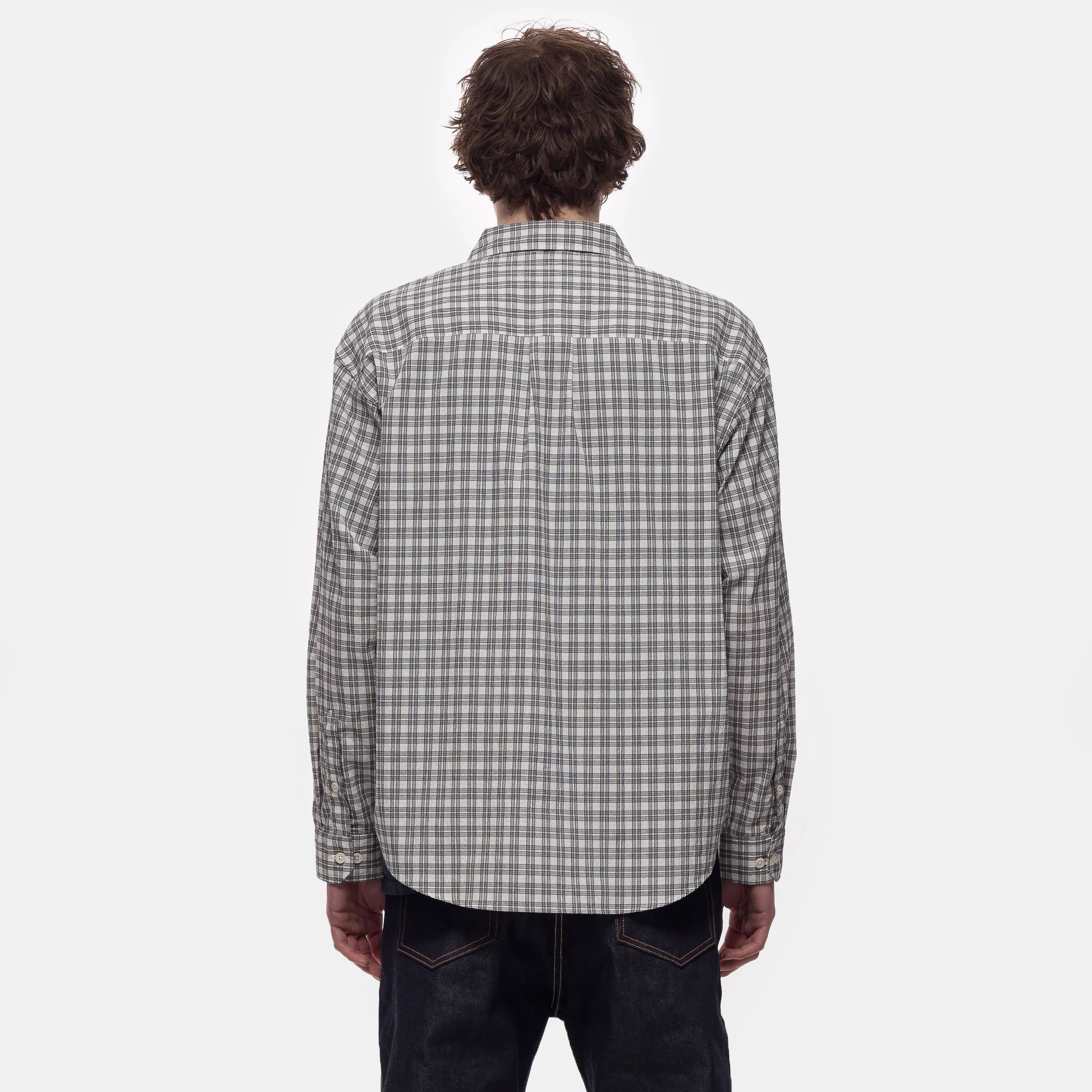 Executive Shirt in Off White Check - Image 3