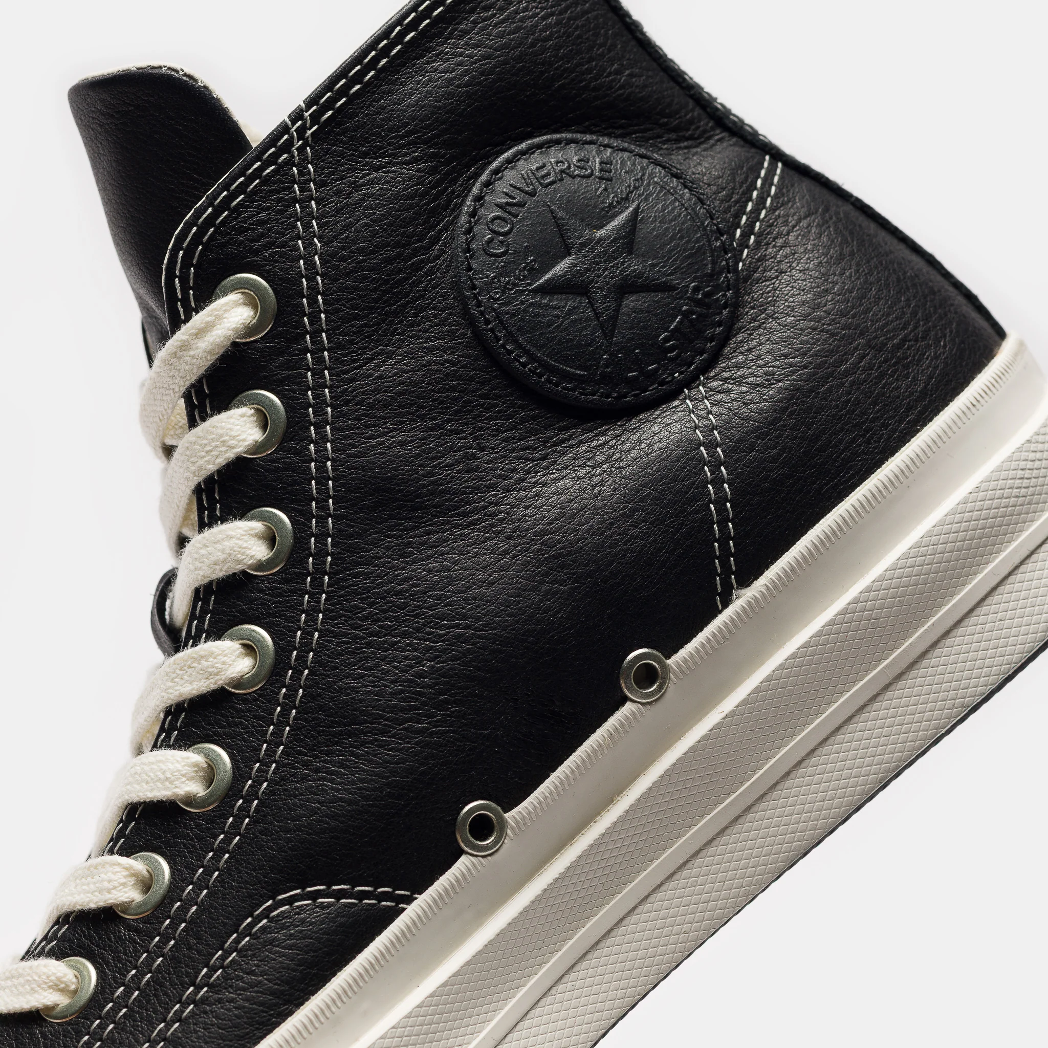 First String Chuck Taylor Hi Sneaker in Black/Snow White - Image 6