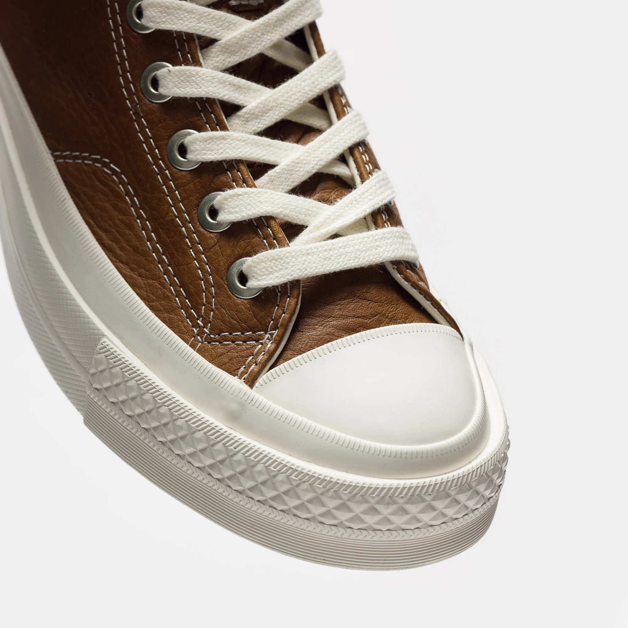 First String Chuck Taylor Hi Sneaker in Chestnut/Black/Snow White - Image 7