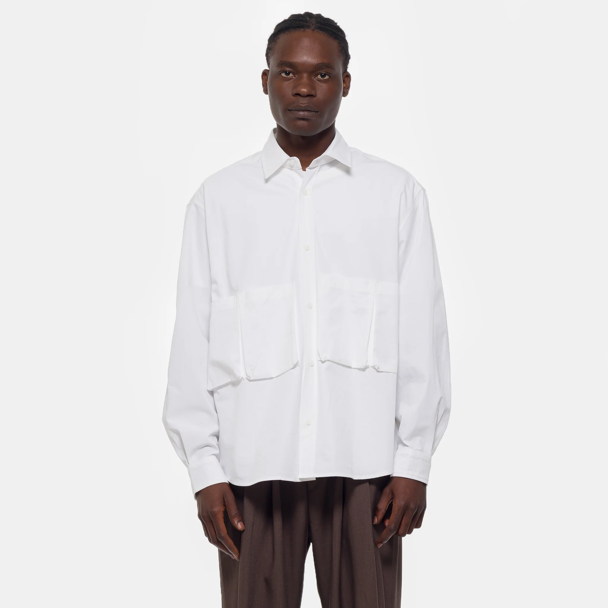 Five Pocket Button Shirt in White