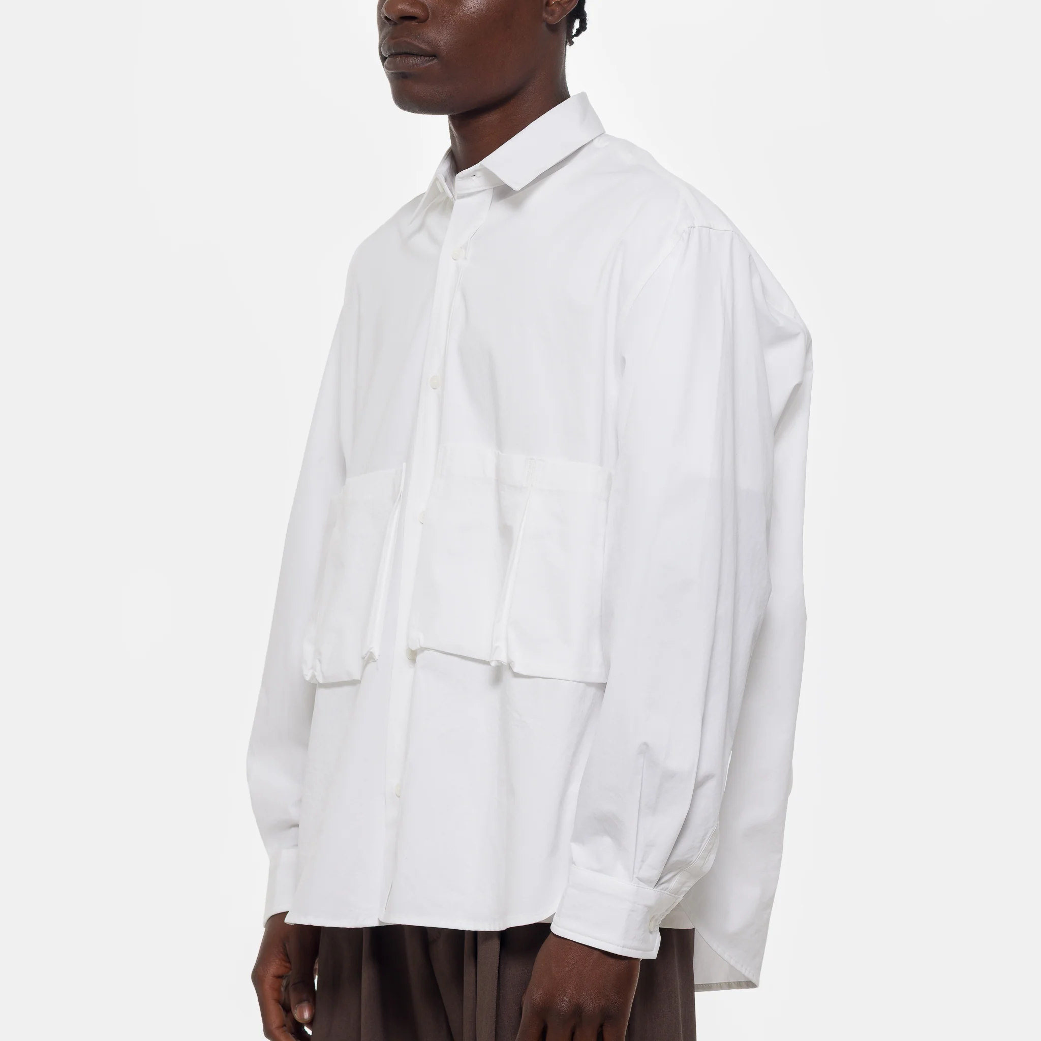 Five Pocket Button Shirt in White - Image 4