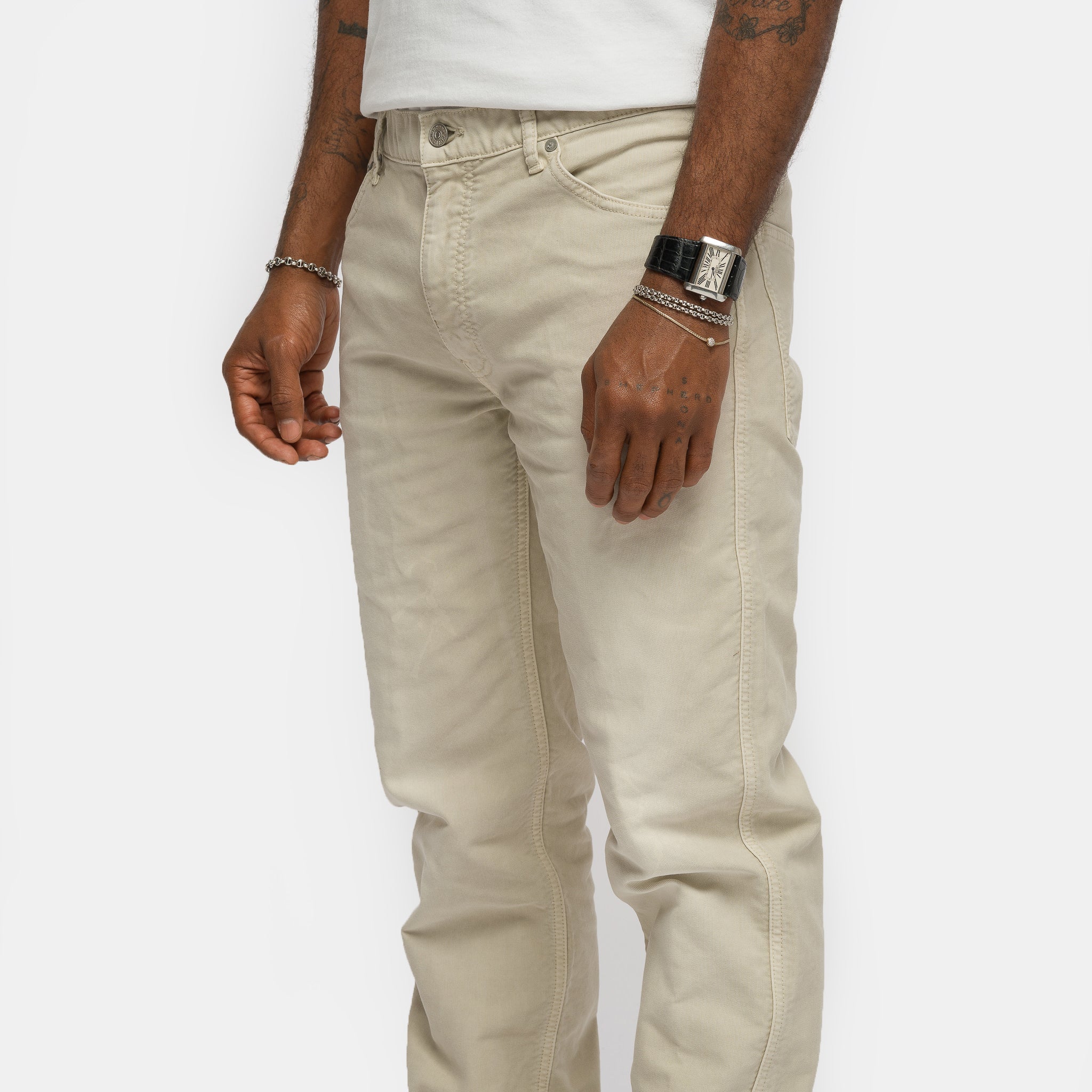 Fluxus 03 G. Cord Pant in Ivory - Image 4