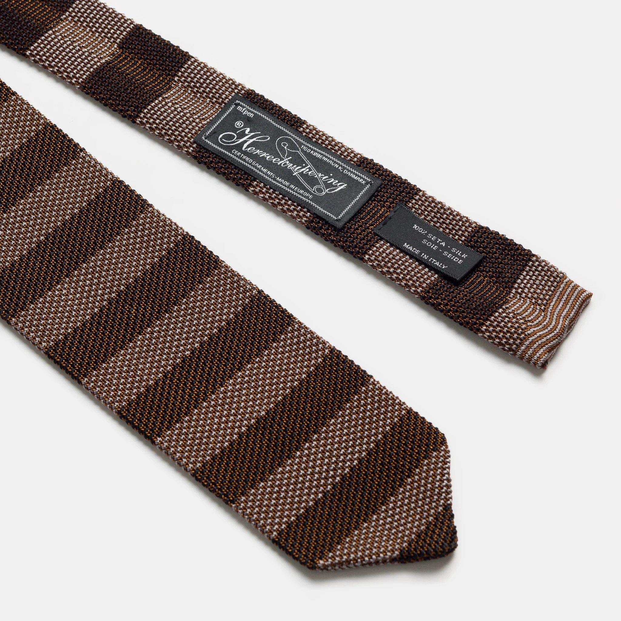 Formal Tie in Brown Candy Stripe - Image 5