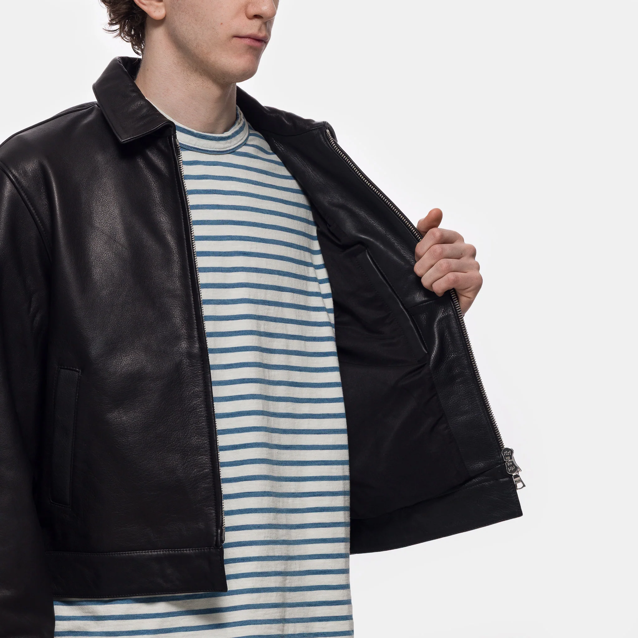 Freddy Leather Blouson in Black - Image 5