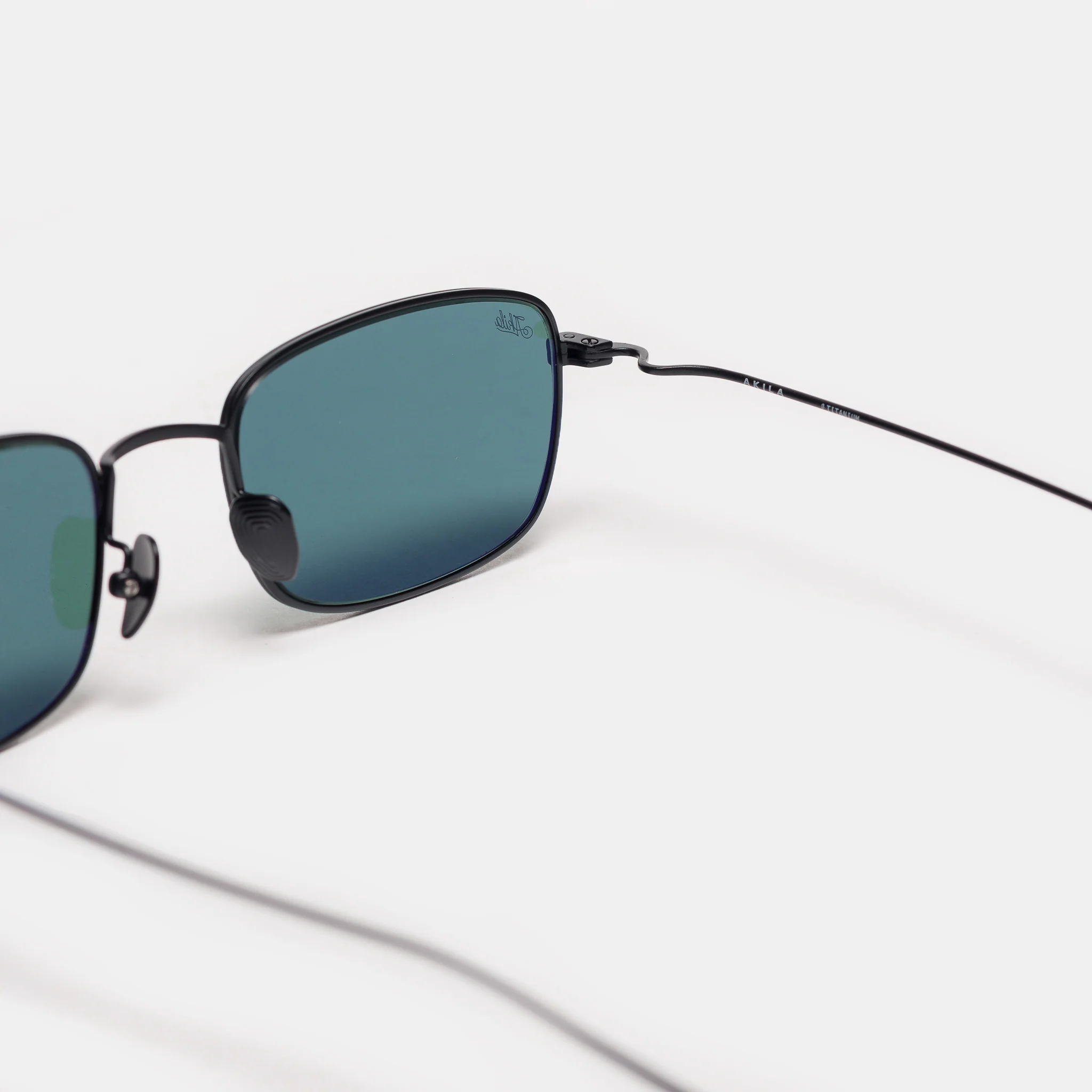 Grace Sunglasses in Matte Black/Teal - Image 4