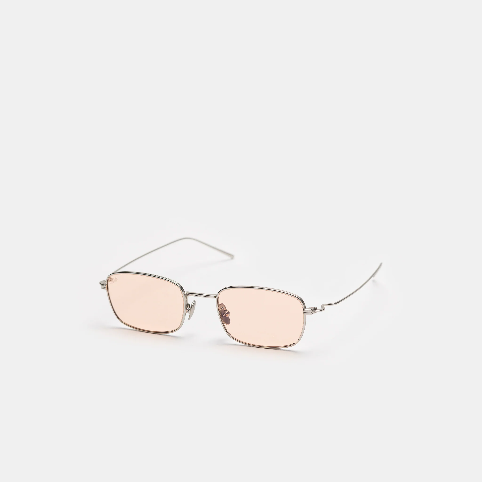 Grace Sunglasses in Matte Silver/Apricot - Image 3