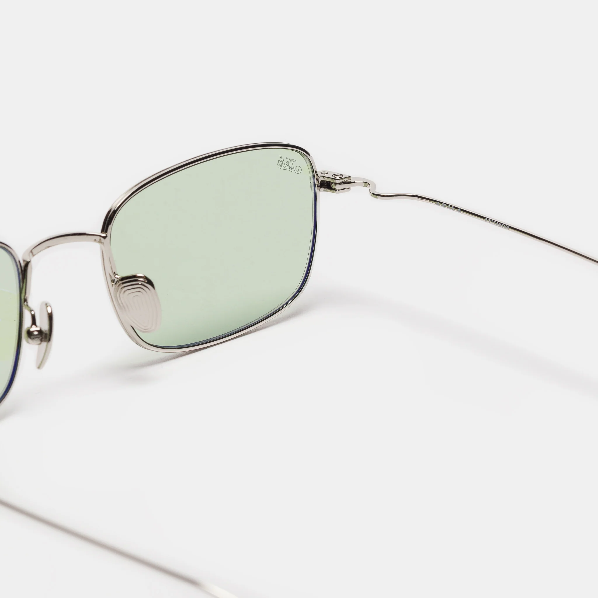 Grace Sunglasses in Silver/Lt Green - Image 4