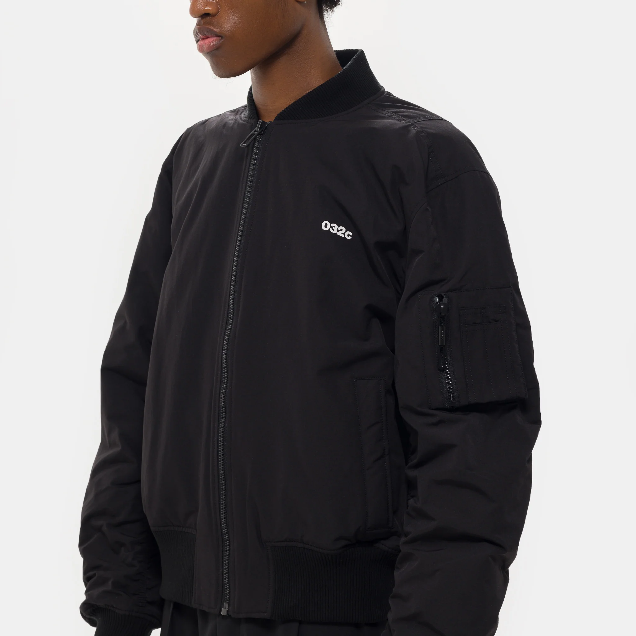 Guest List Classic Bomber Jacket in Black - Image 4