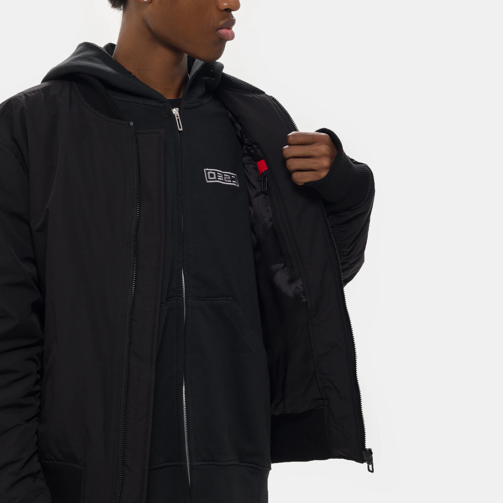 Guest List Classic Bomber Jacket in Black - Image 5