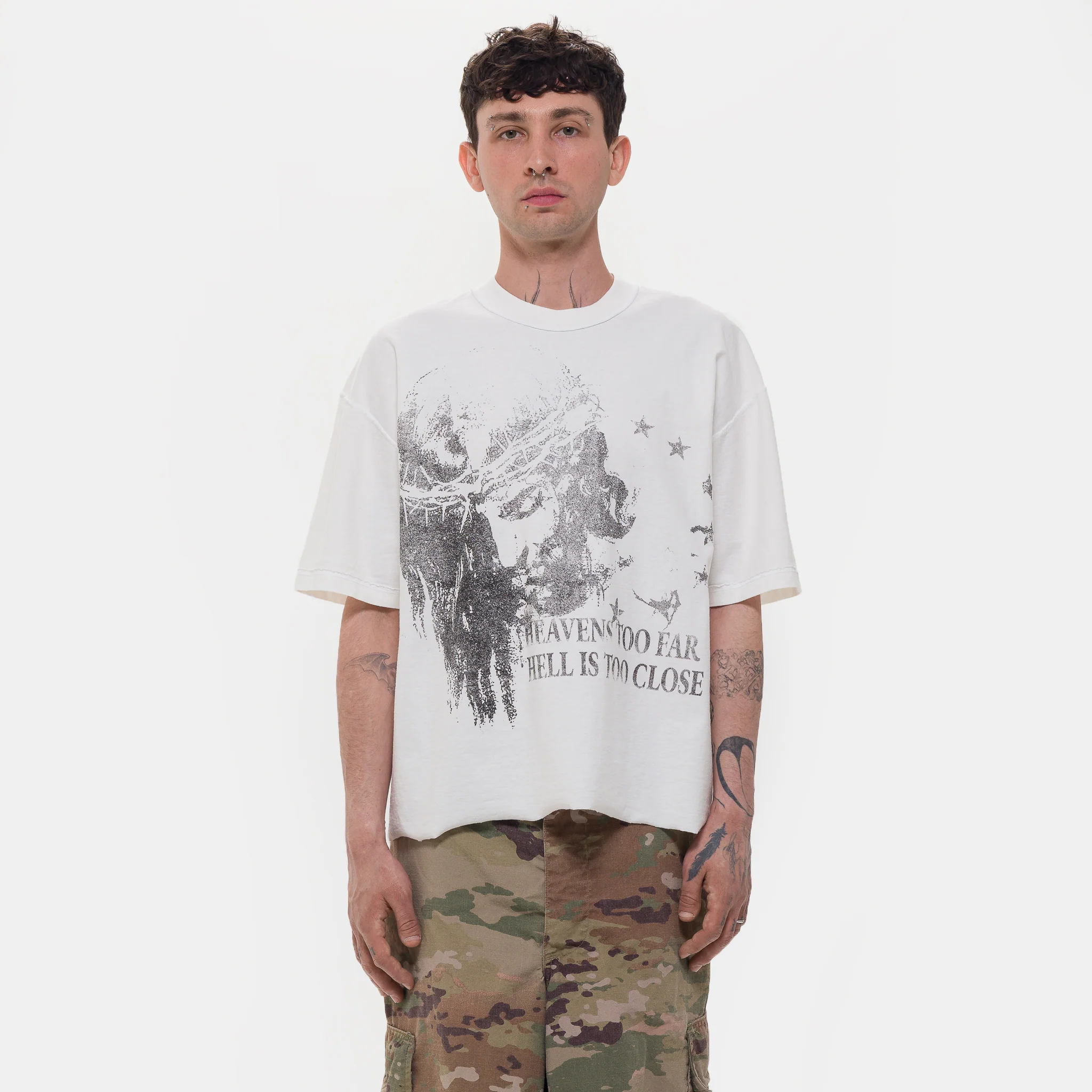 Heavens Too Far T-Shirt in Off-White