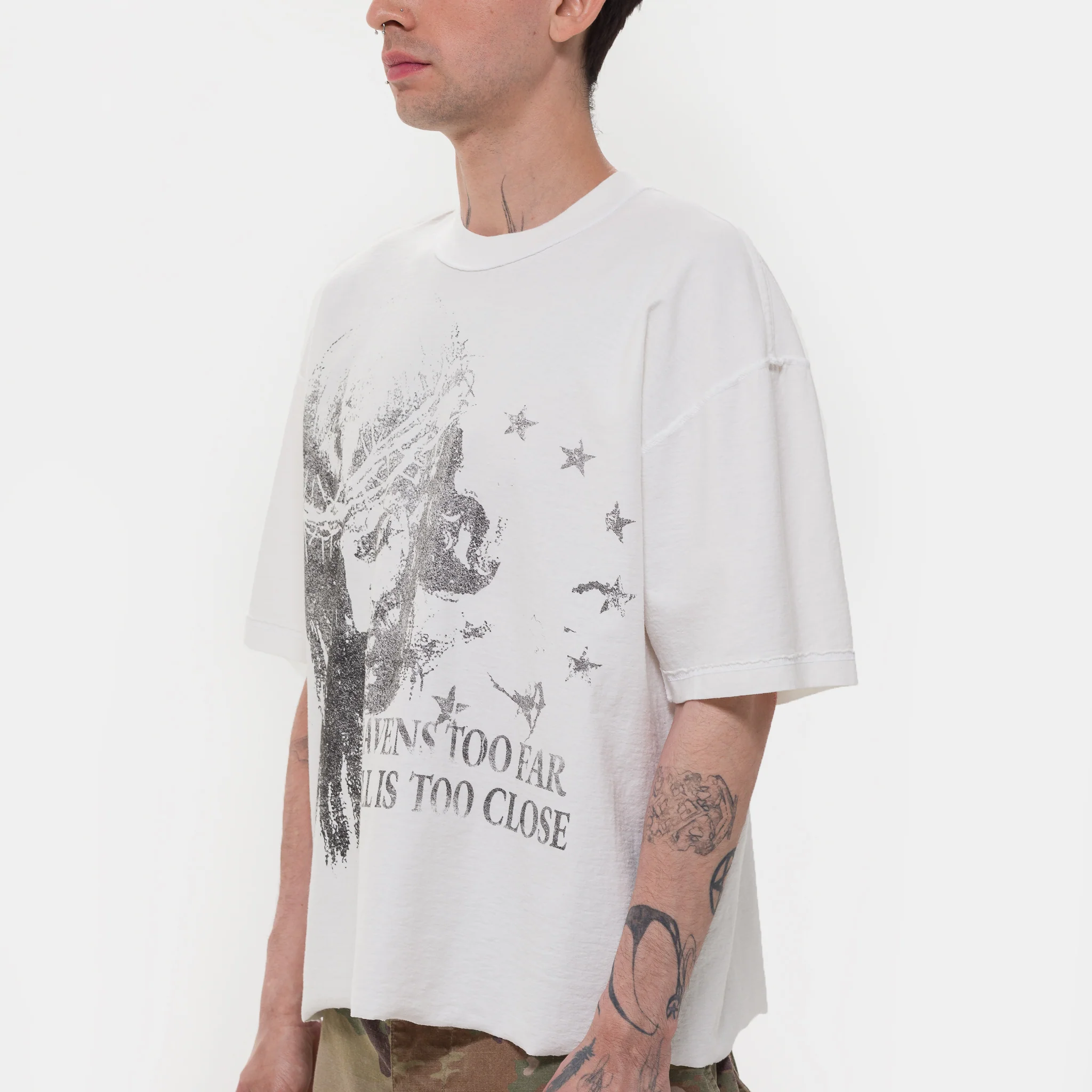Heavens Too Far T-Shirt in Off-White - Image 4